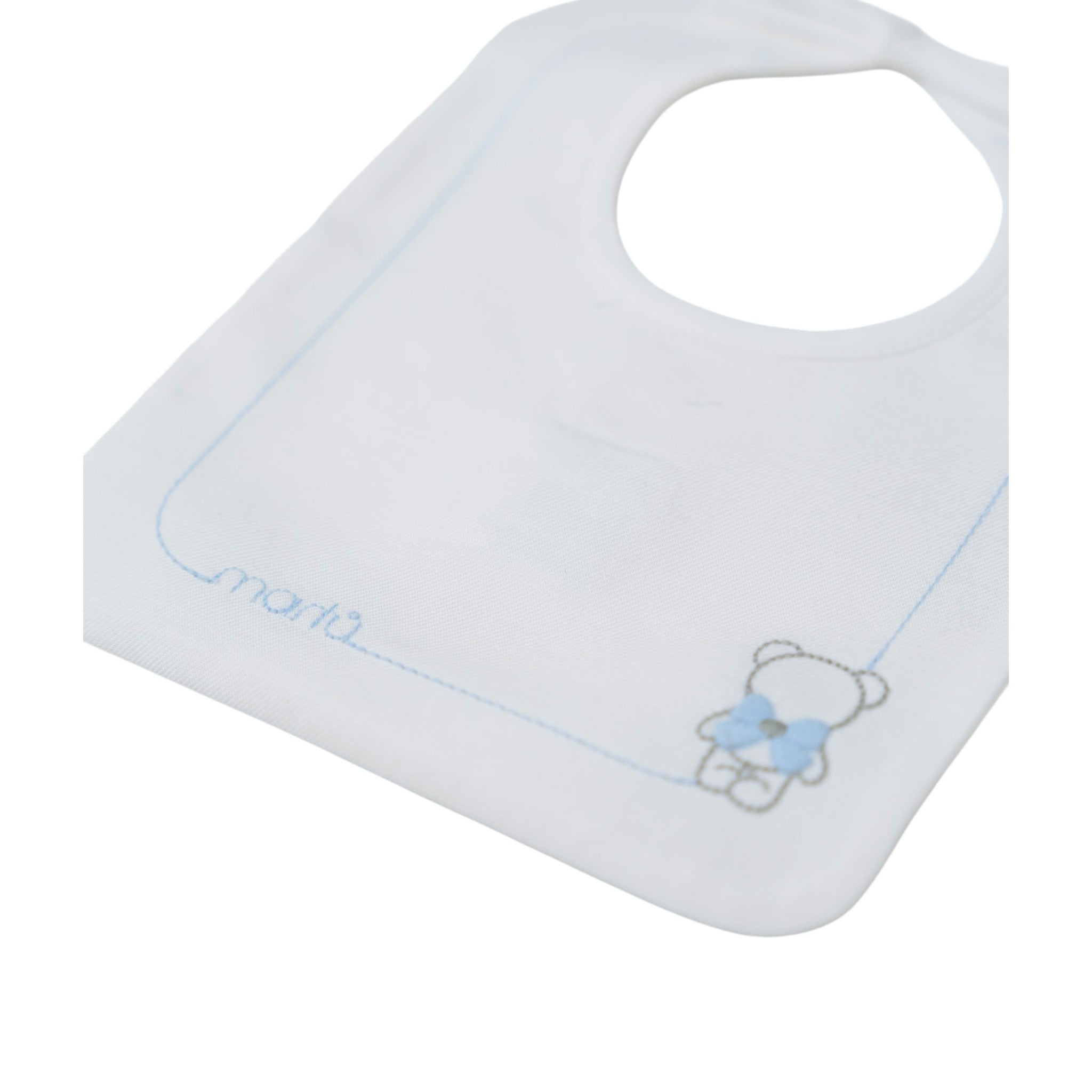 100% Cotton Baby Bib, White IN59BAV/C