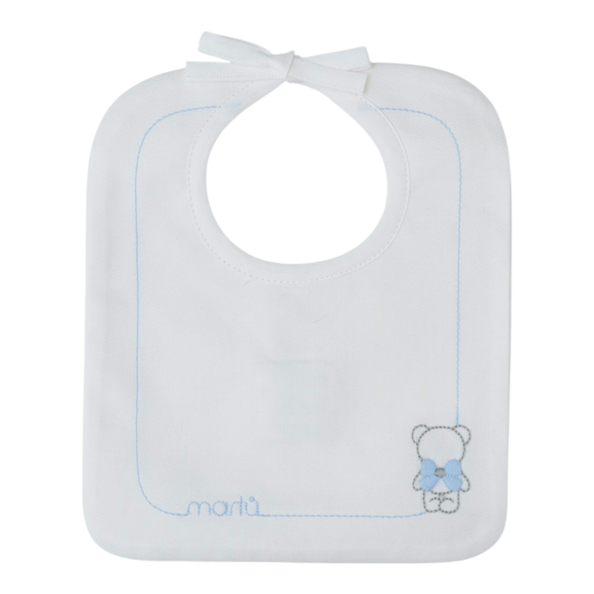100% Cotton Baby Bib, White IN59BAV/C