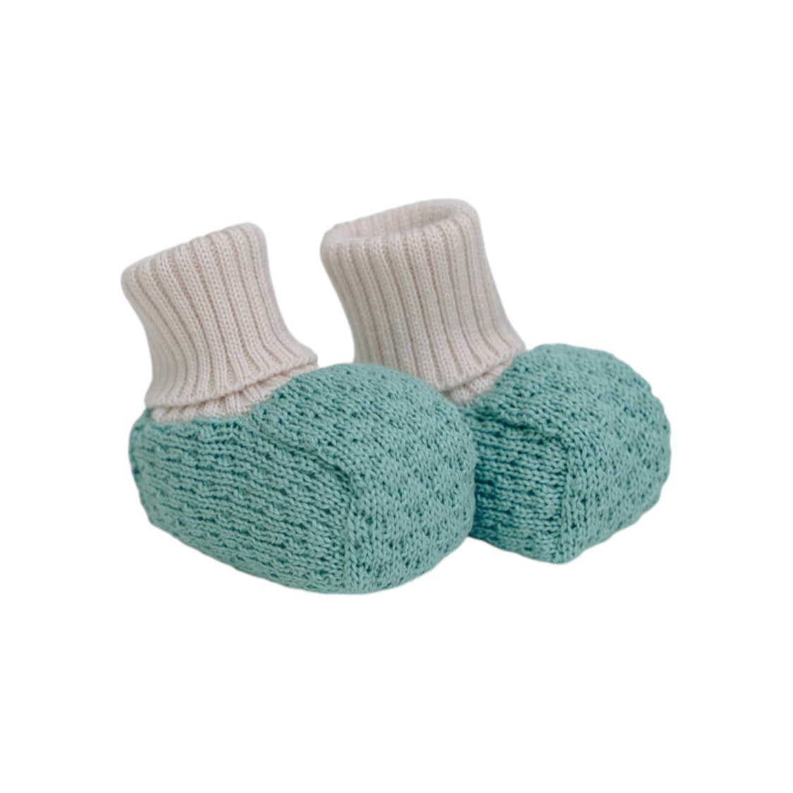 Babbucce Neonato Lana Vergine 100% Verde Mongolfiera IN57S/V