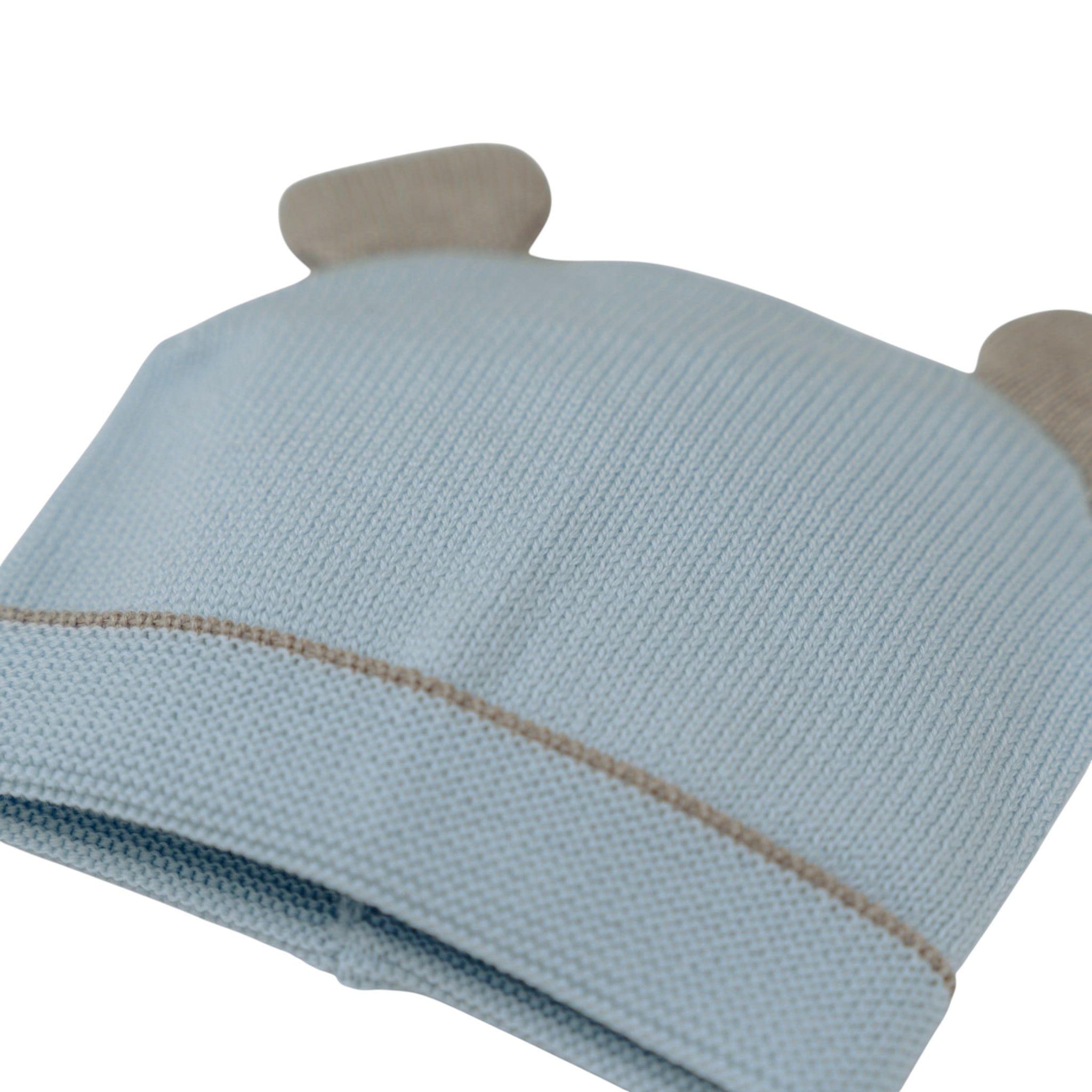 100% Virgin Wool Baby Hat, Sky Blue IN5871
