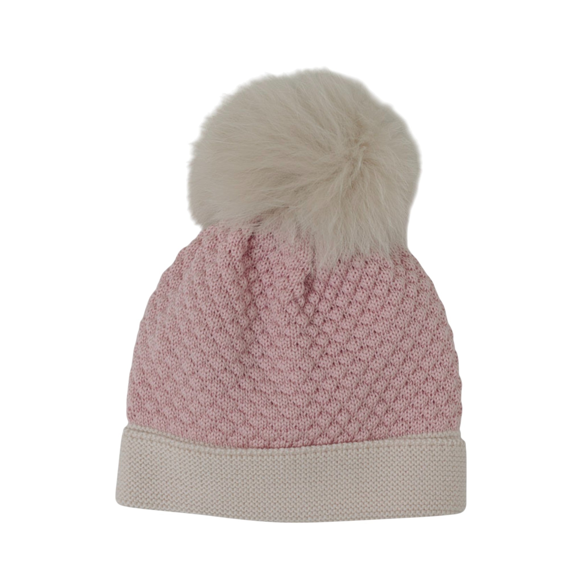 Baby Pon Pon Hat, 100% Virgin Wool, Pink IN5771/R