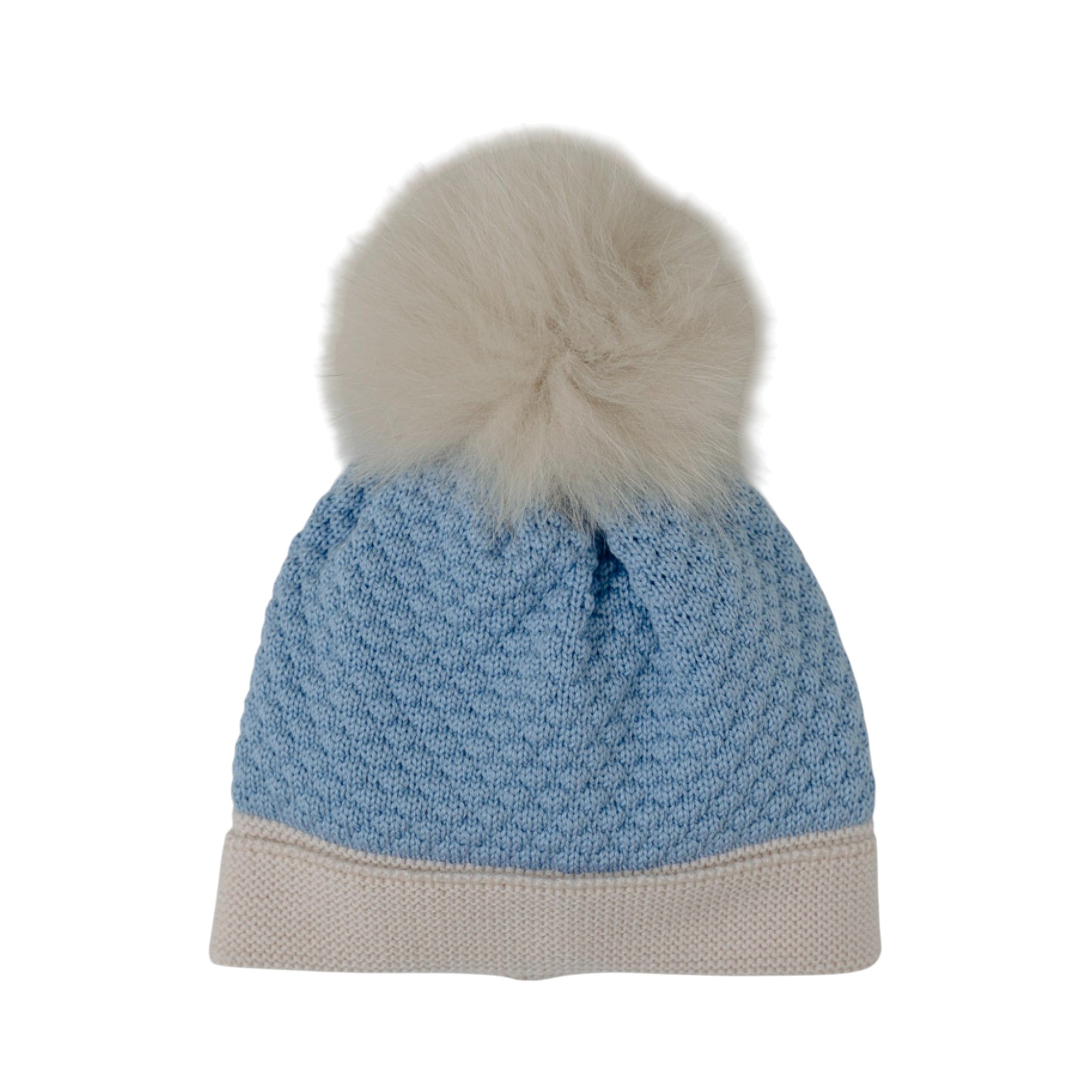 Baby Pon Pon Hat, 100% Virgin Wool, Sky Blue IN5771/C