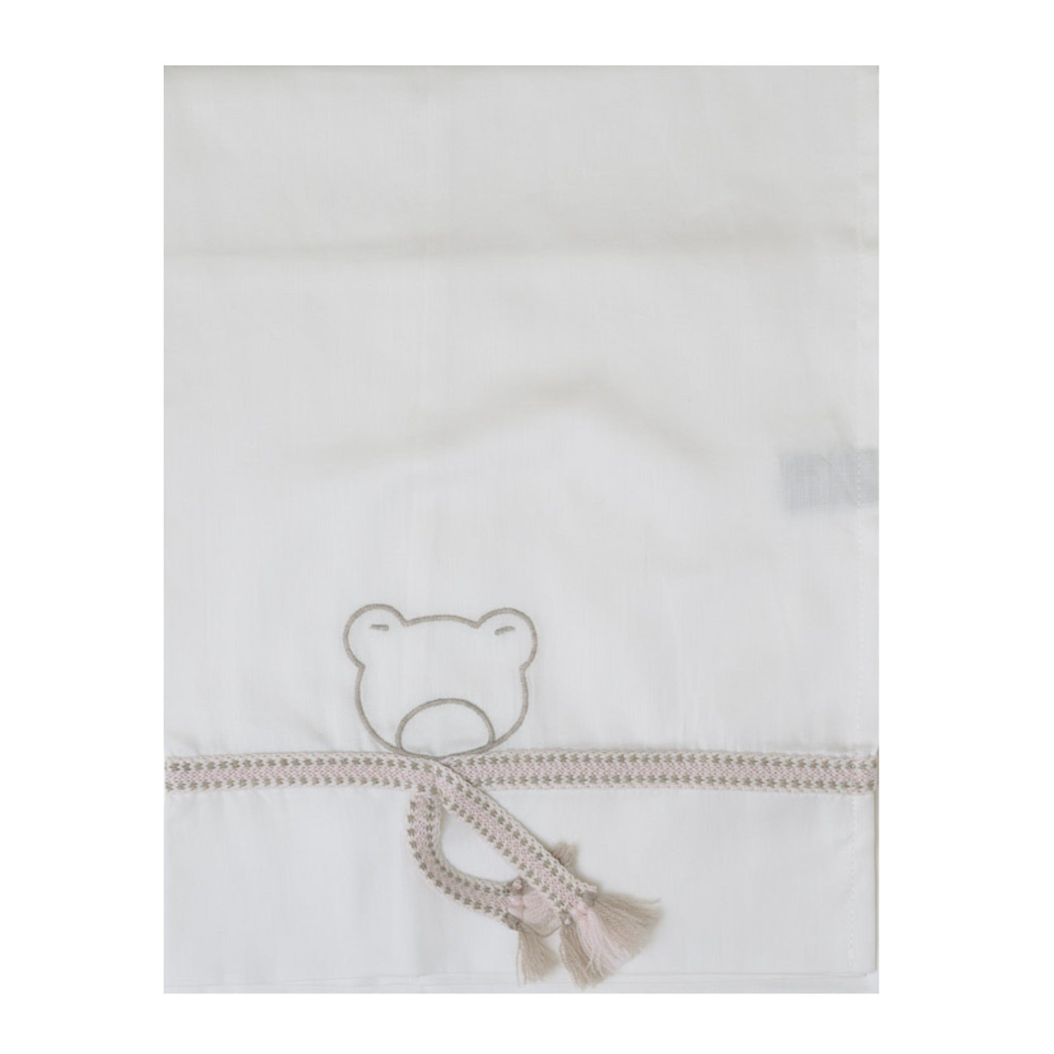 Baby Girl Bear Print Fitted Sheet, Vanilla IN53LE/R