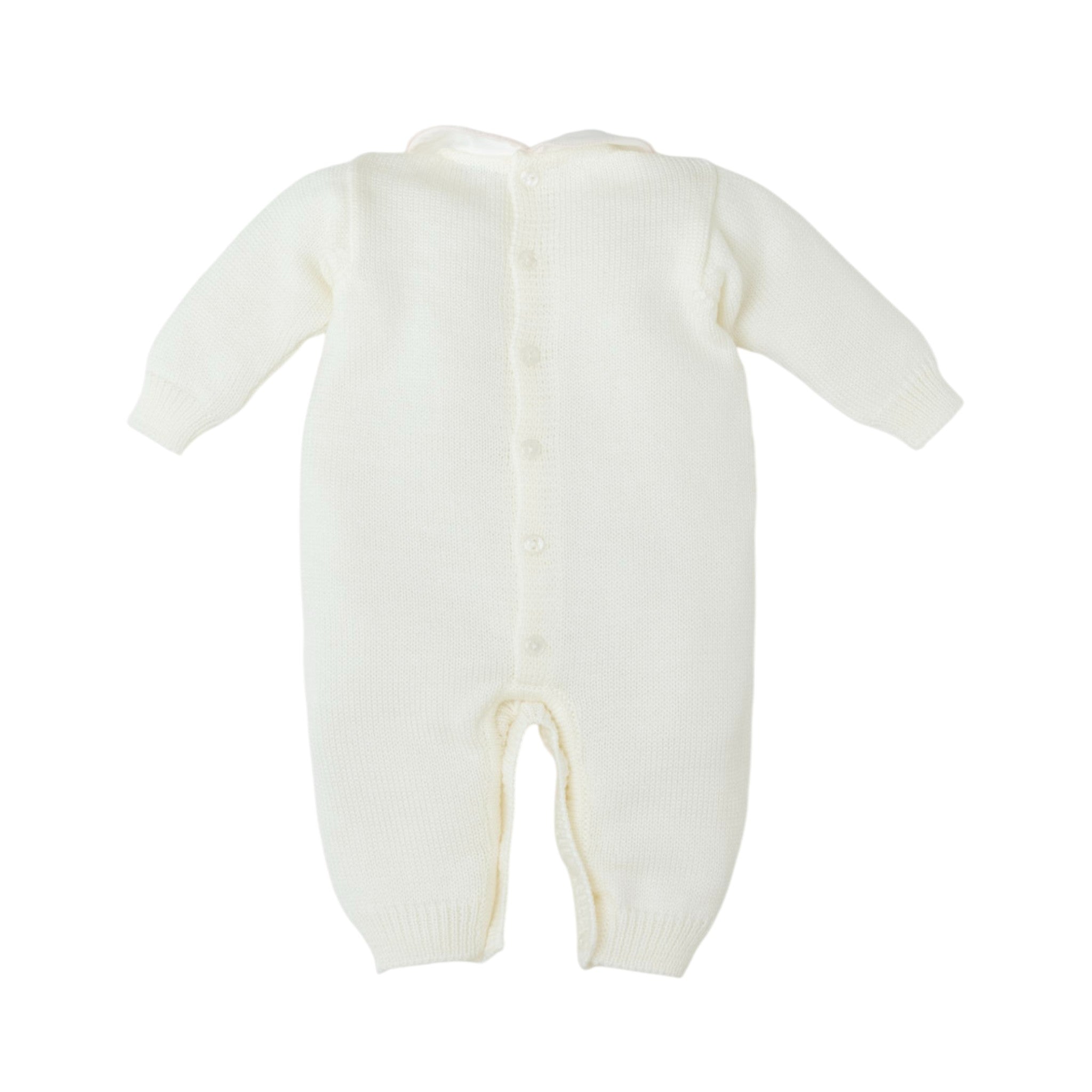 OLLY Baby Booties Bodysuit, Pure Wool, Braided Embroidery - Piccola Giuggiola OLLY/TU-R