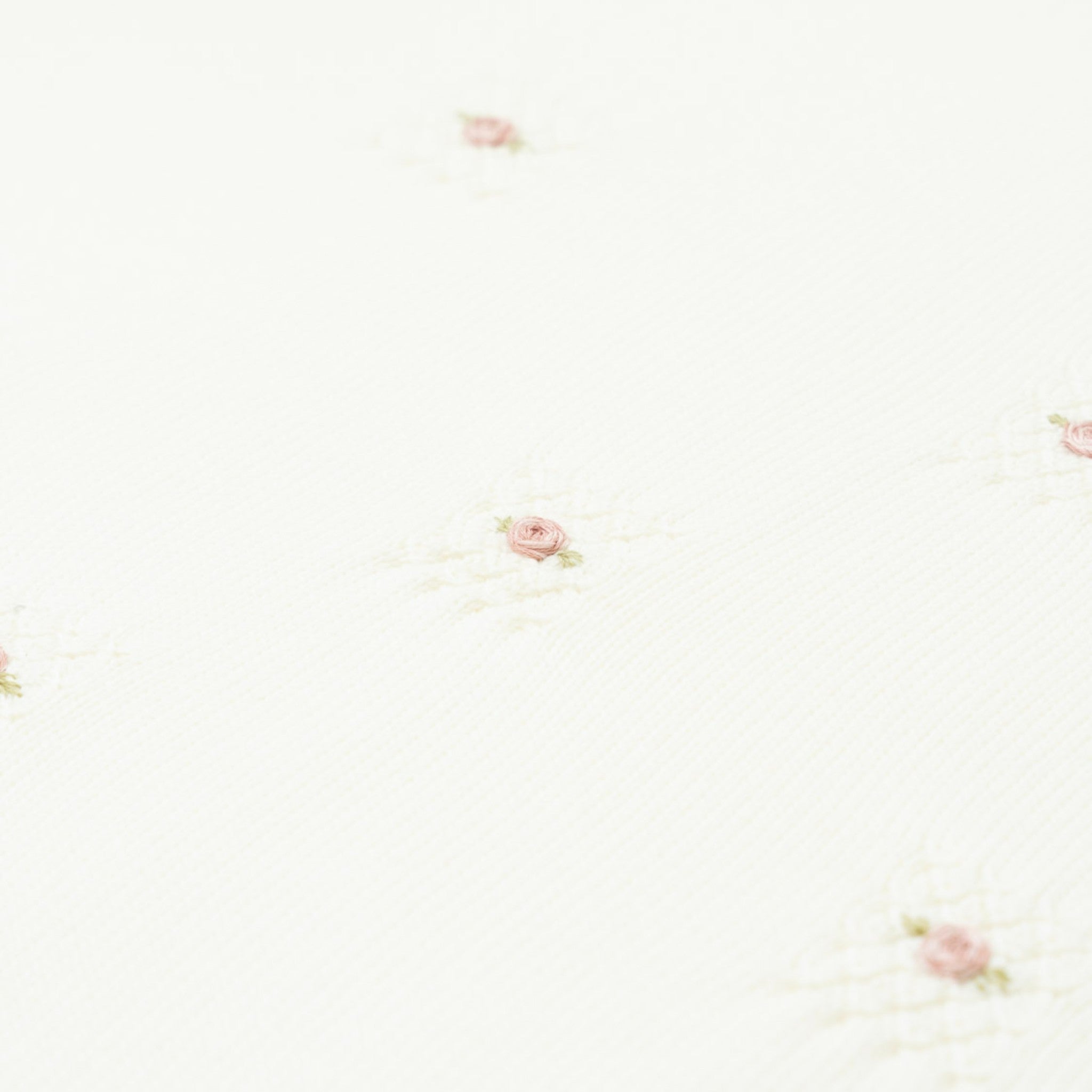 Pure Wool Blanket with Rococo Flower Embroidery ASIA - Piccola Giuggiola