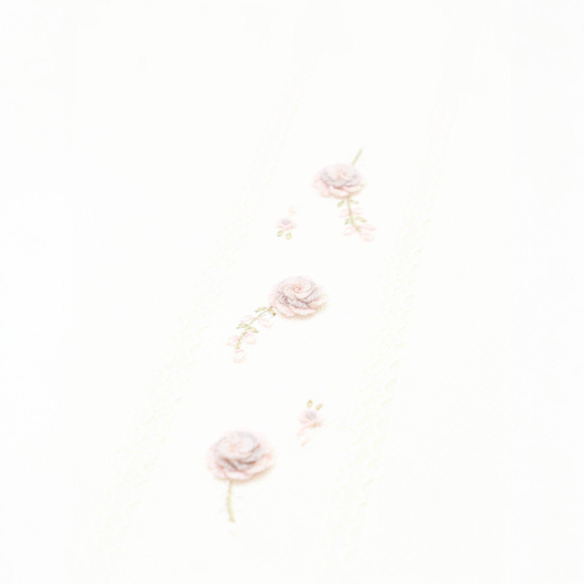 Pure Wool Blanket with Rococo Flower Embroidery - Little Sweetheart CLAUDIA/CO