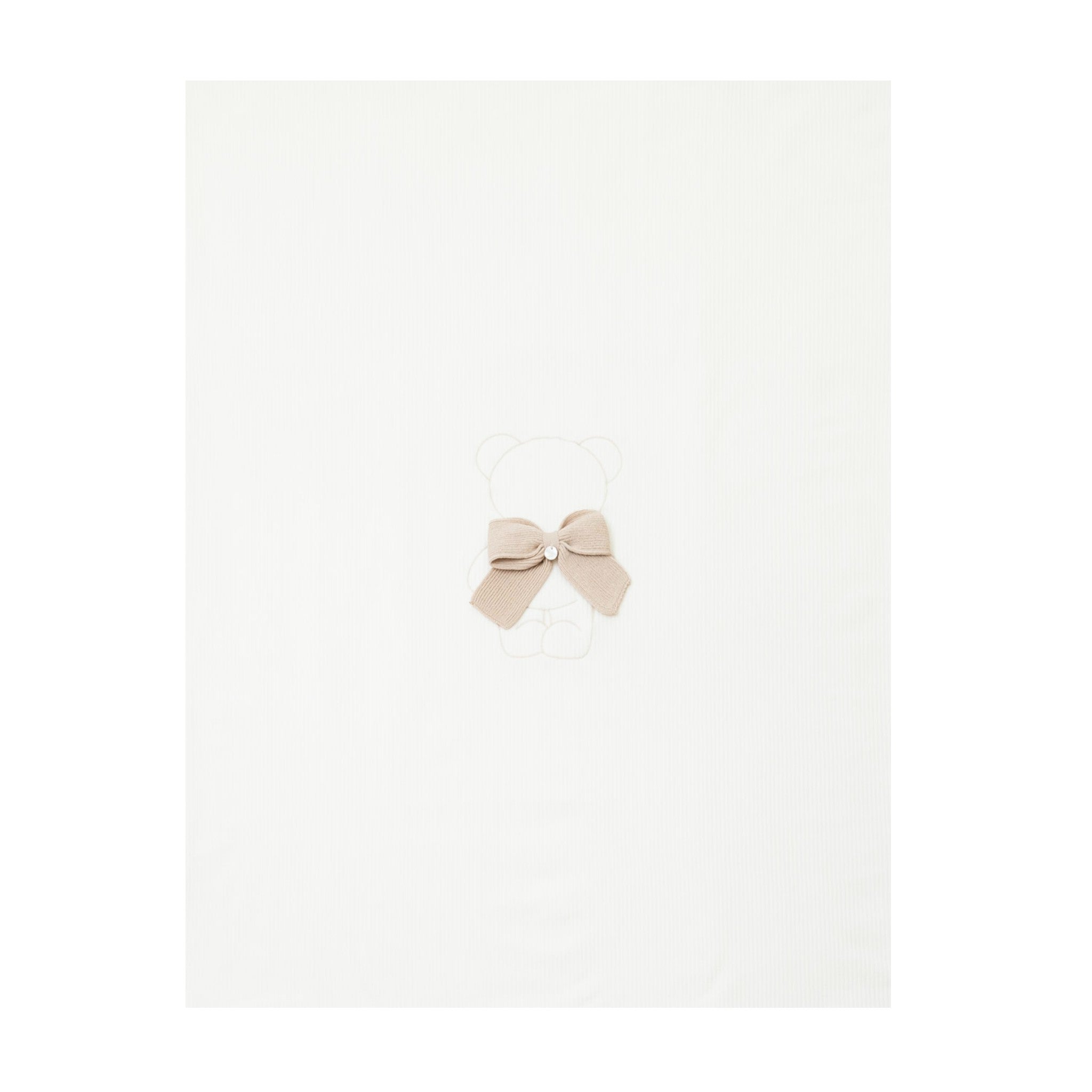 100% Cotton Vanilla Baby Blanket with Filling IN5981