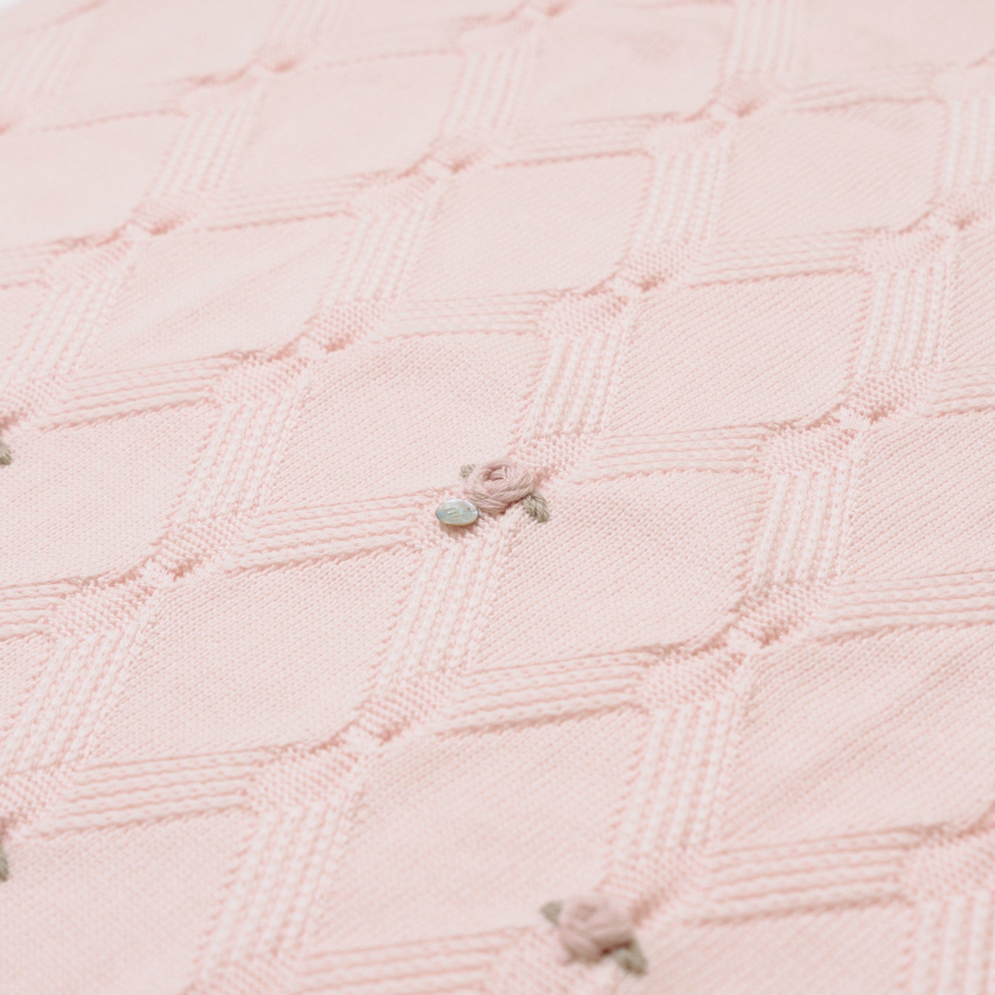 100% Virgin Wool Baby Blanket, Marsala Pink IN2480/R