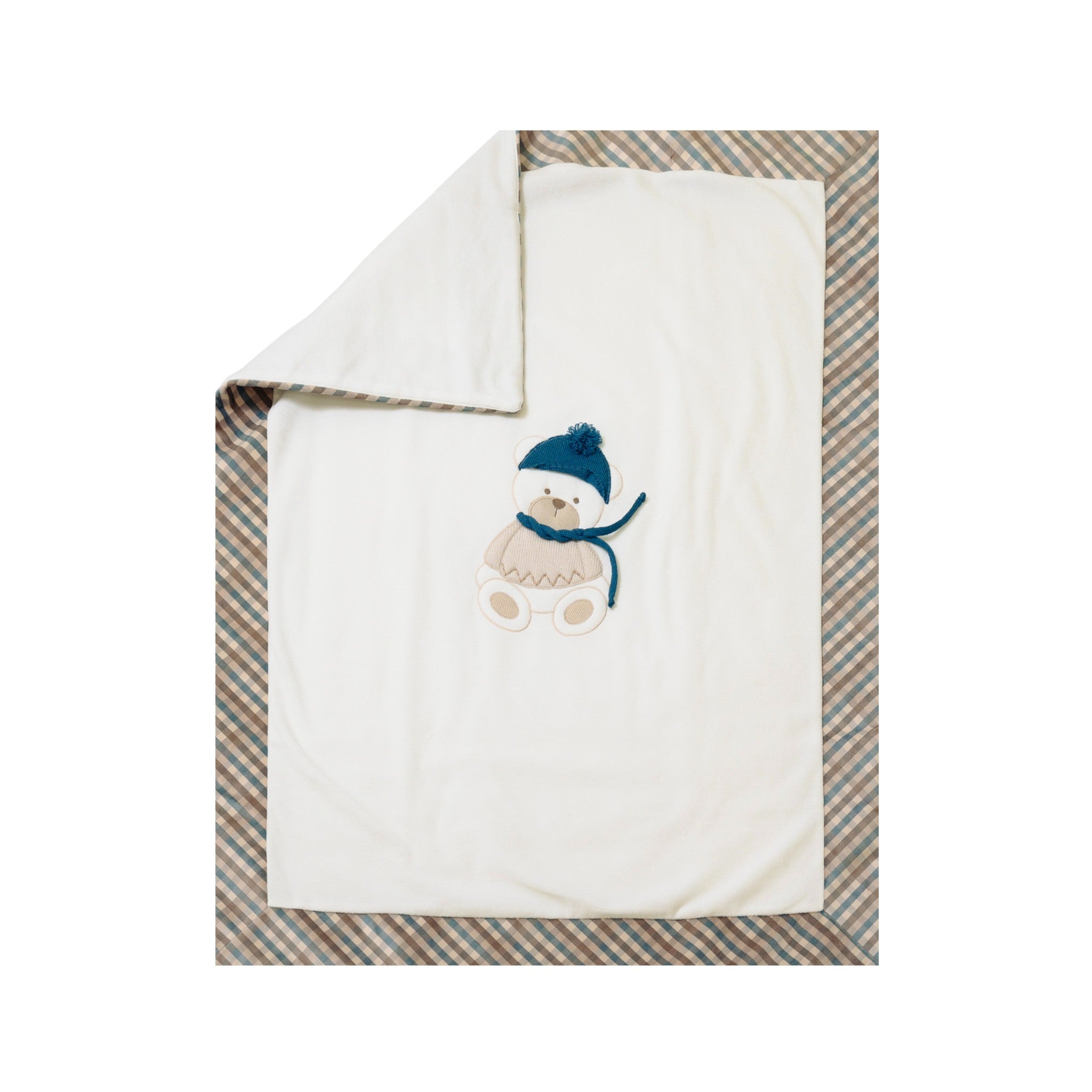 100% Vanilla Natural Bio Sapphire Chenille Baby Blanket IN6181/Z