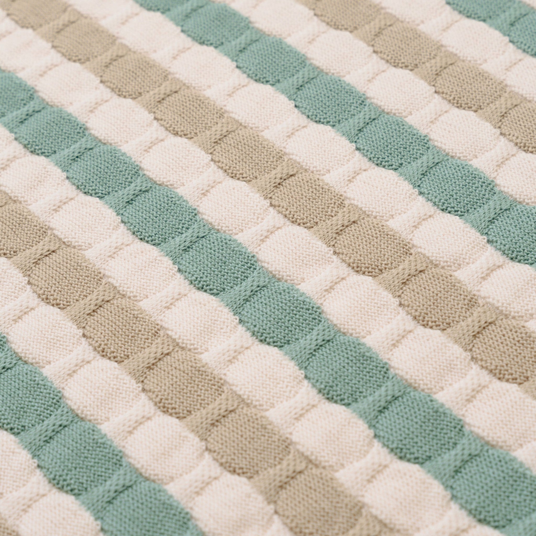 100% Virgin Wool Baby Blanket, Vanilla Green IN2380/V