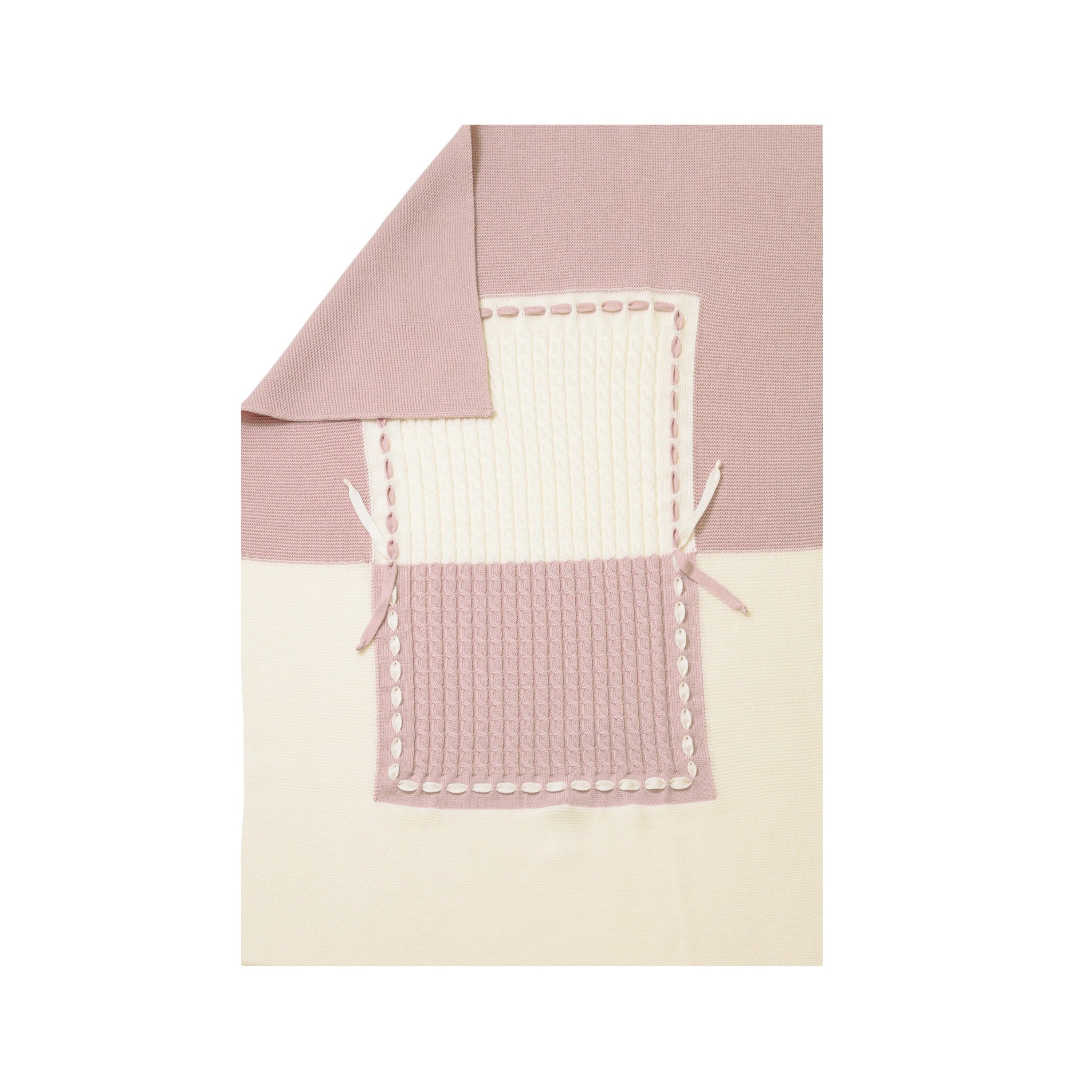 Newborn Baby Blanket, 100% Virgin Wool, Marsala Pink Vanilla IN6880/R