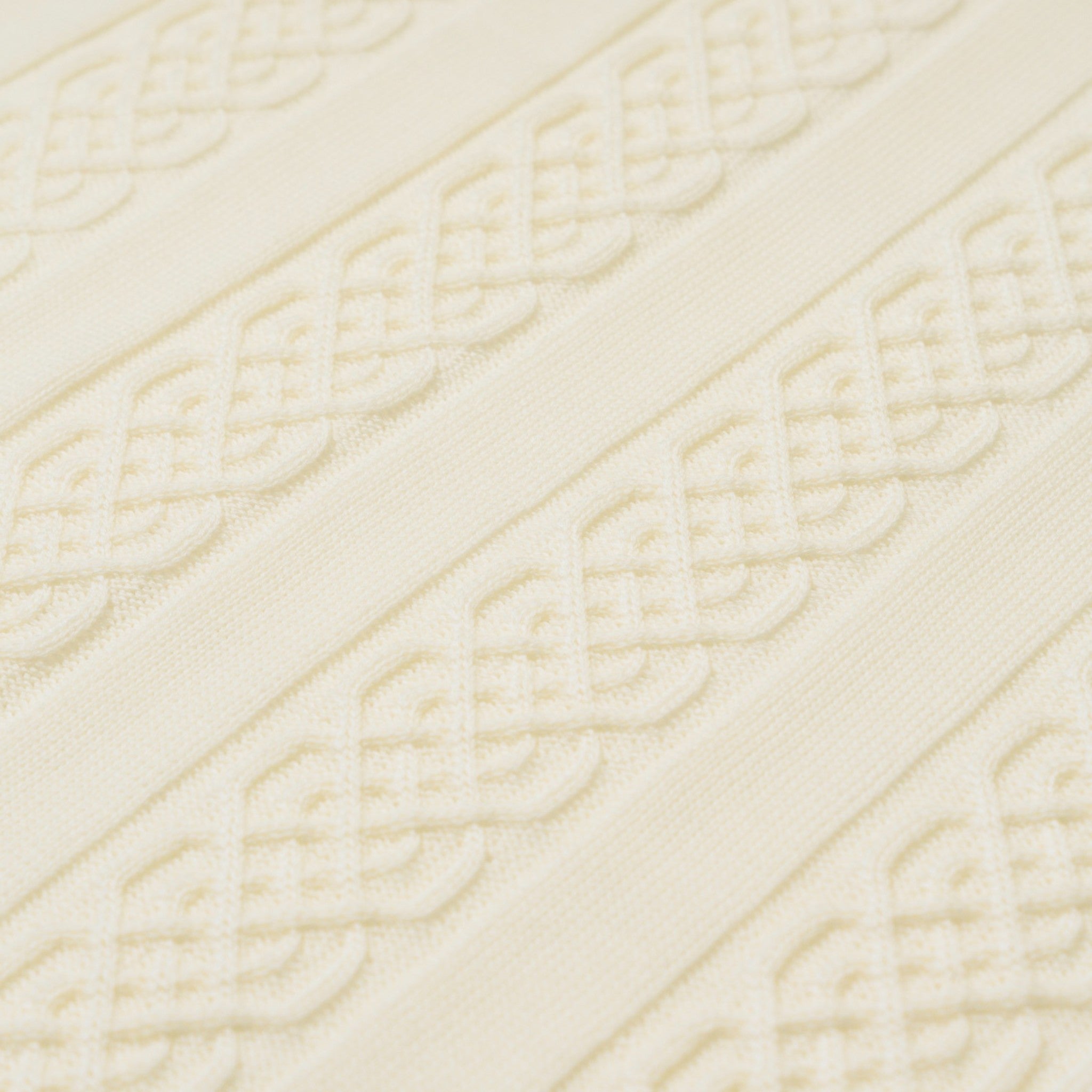 Baby Blanket, 100% Virgin Wool, Vanilla Color, Interlock Knit, IN5880/V