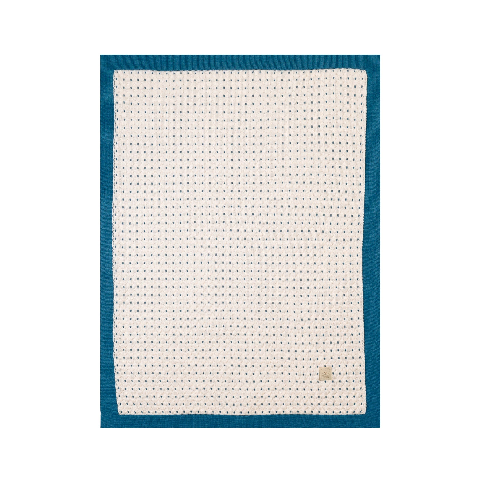 100% Natural Virgin Wool Baby Blanket, Sapphire IN5080