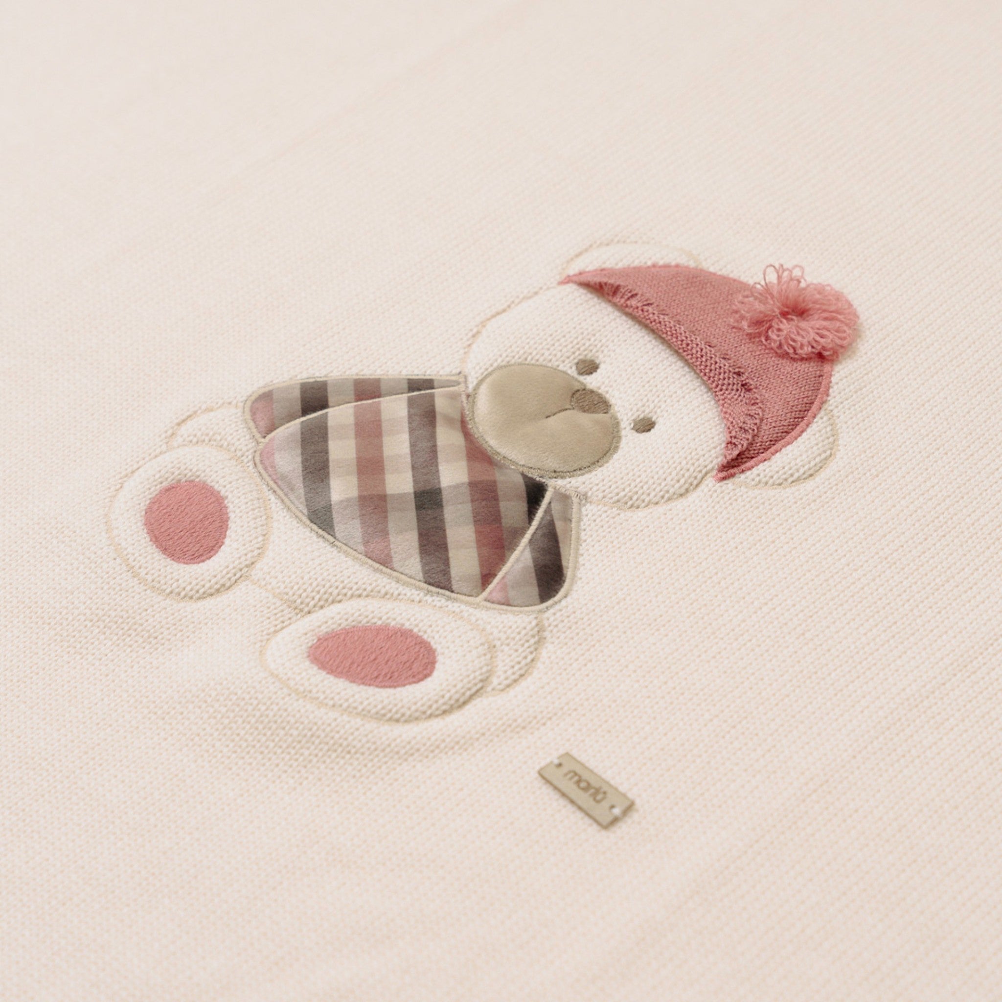 100% Natural Virgin Wool Baby Blanket, Organic Pink IN7180/R