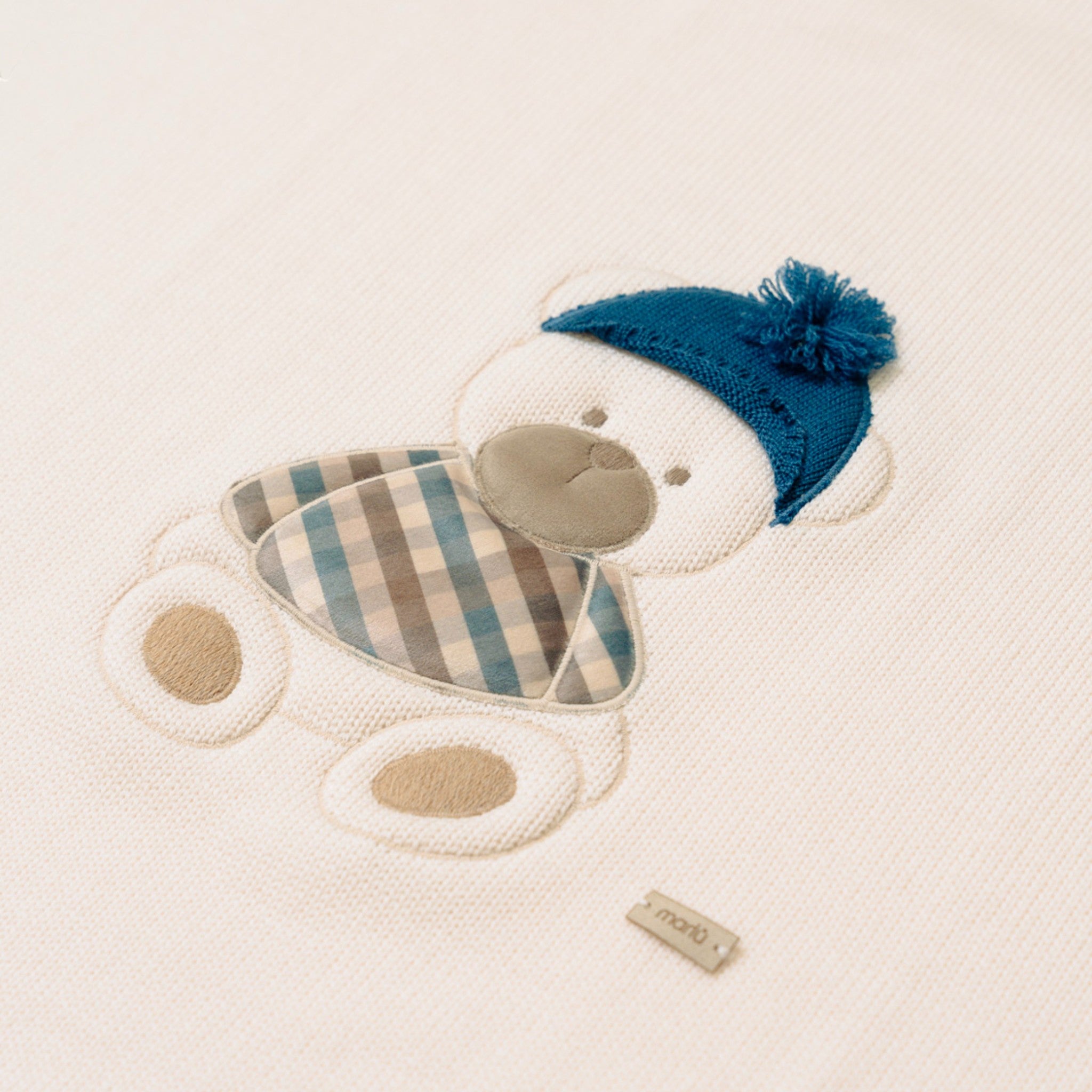 100% Natural Virgin Wool Baby Blanket, Sapphire IN7180/Z