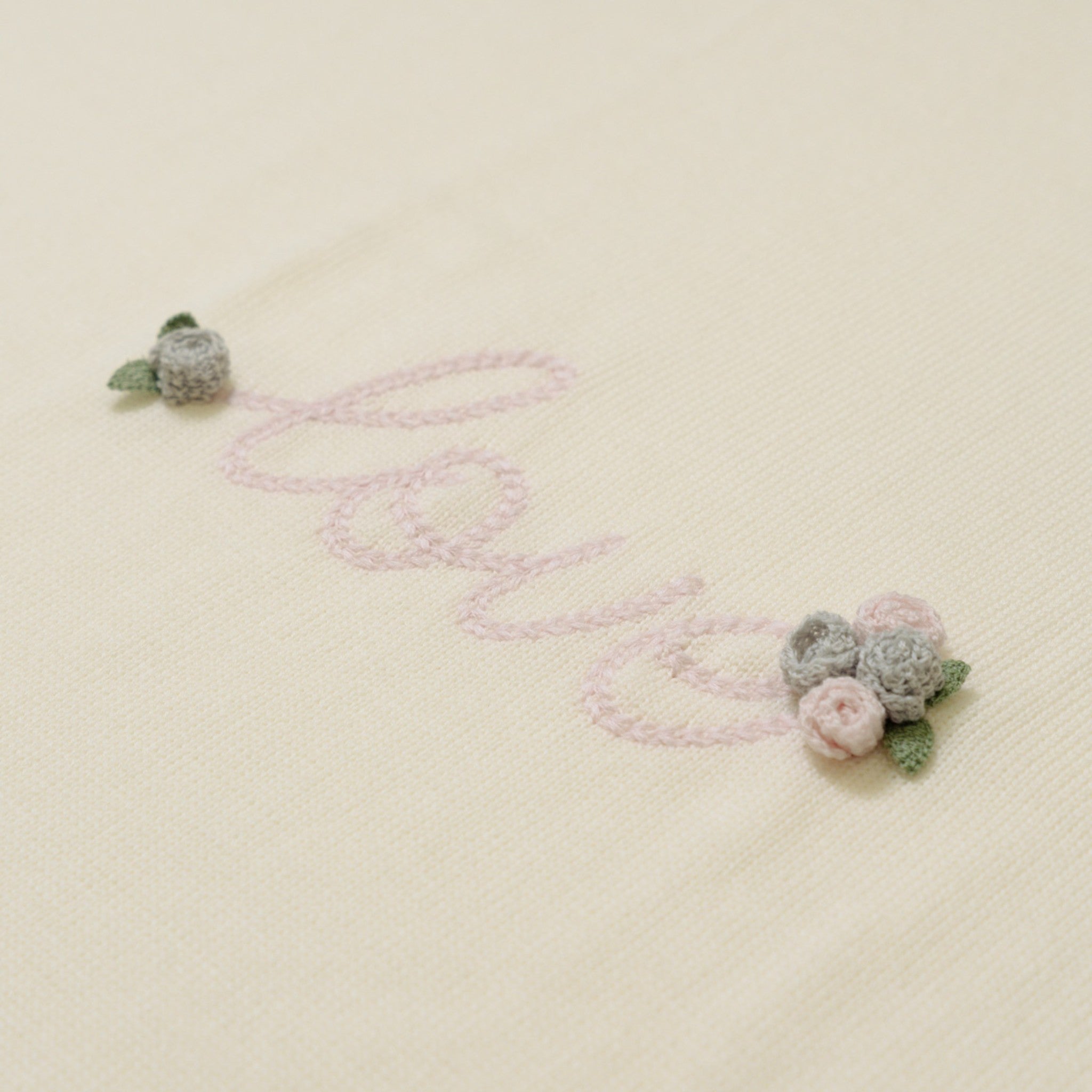 100% Virgin Wool Baby Blanket, Vanilla Pink Marsala IN1980/V