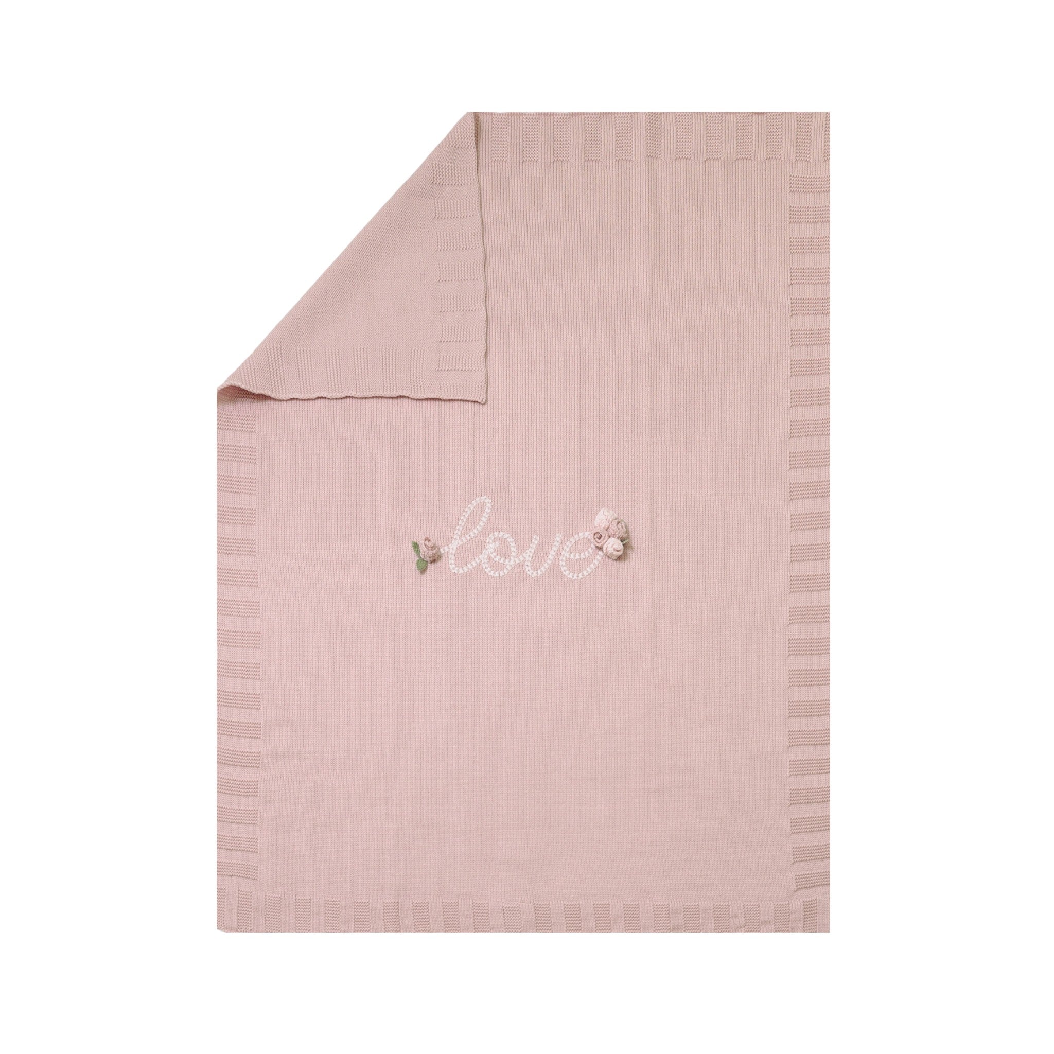 100% Virgin Wool Baby Blanket, Marsala Pink IN1980/R