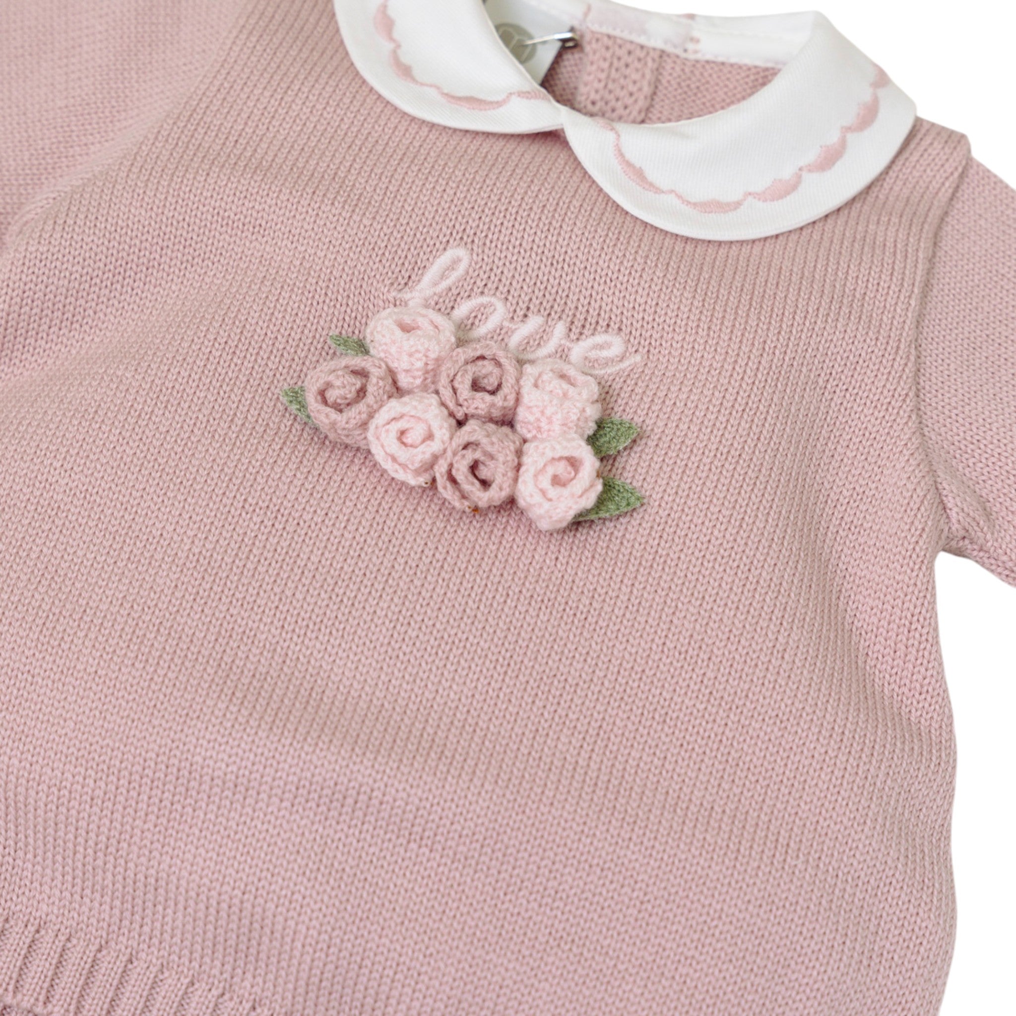 100% Virgin Wool Newborn Baby Set, Marsala Pink IN1919/R