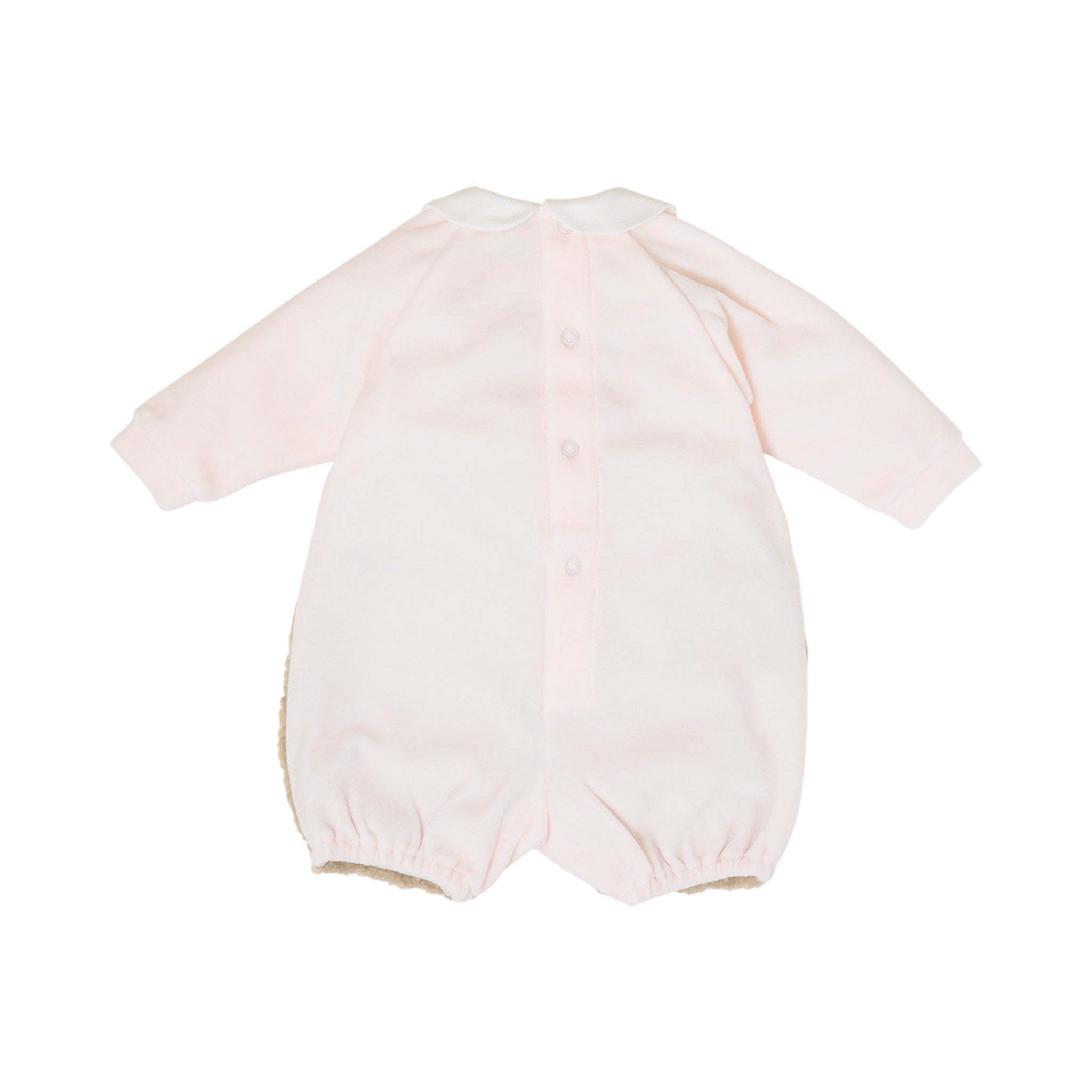 100% Pink Chenille Baby Romper with Bear and Balloons IN7023/R