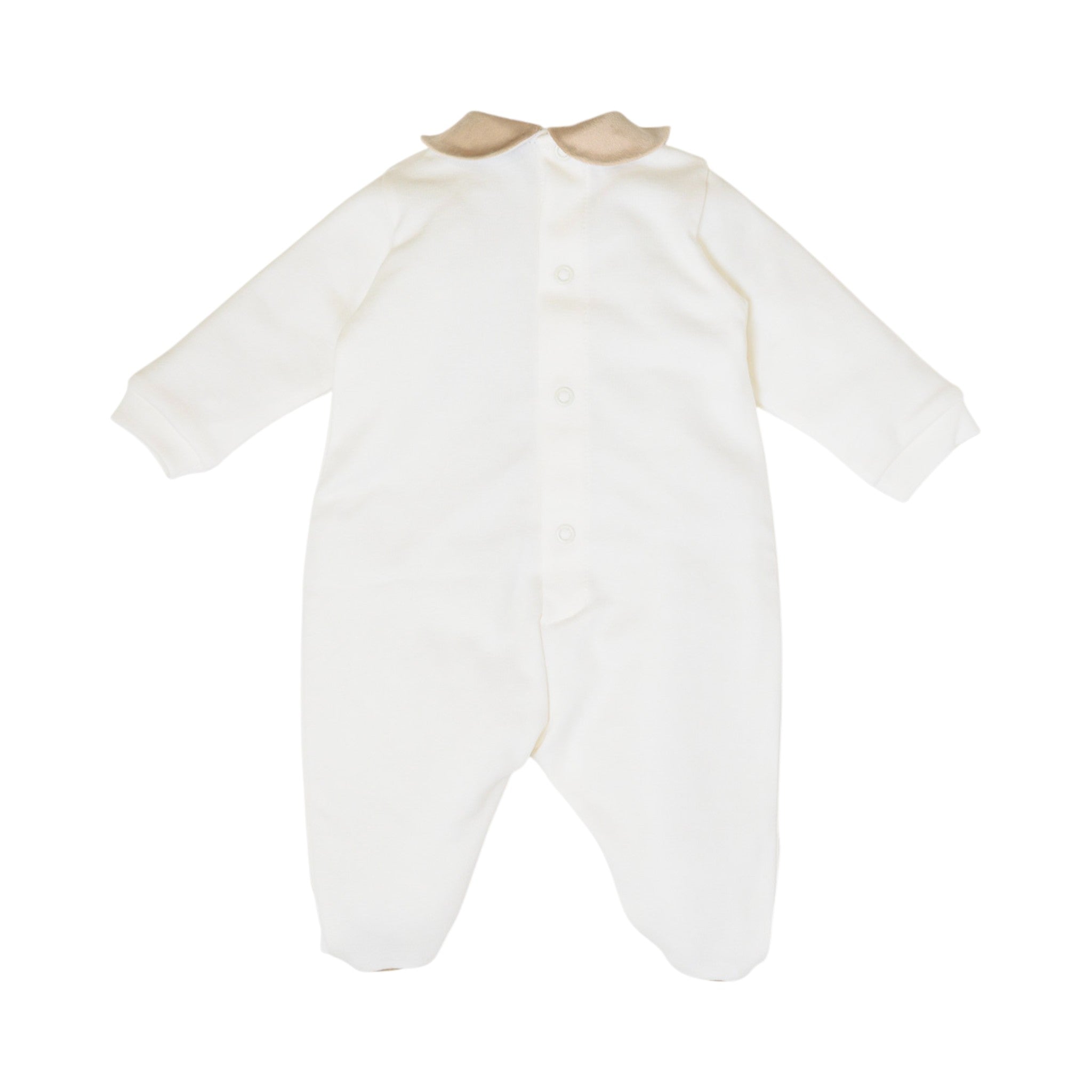 100% Vanilla Chenille Baby Romper with Balloon Bear IN7014BIS