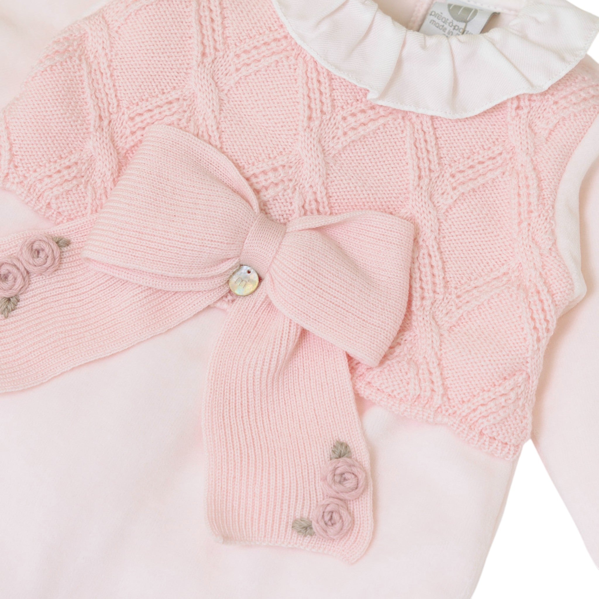 100% Virgin Wool Baby Romper, Pink Marsala, IN2414/R