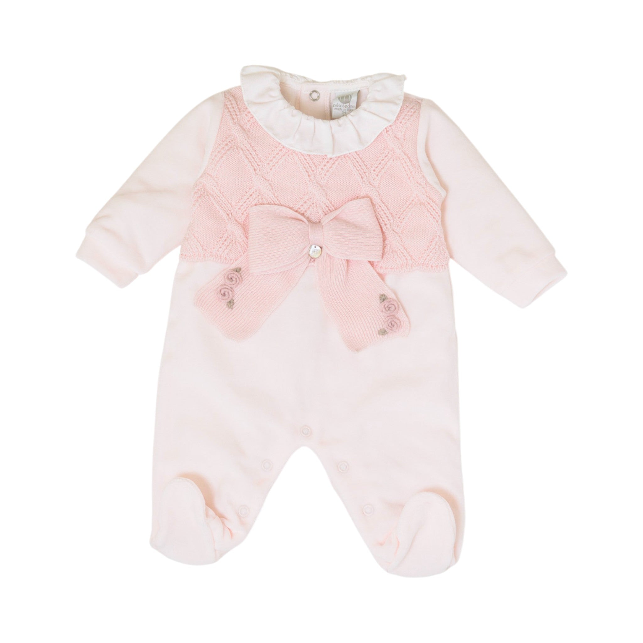 100% Virgin Wool Baby Romper, Pink Marsala, IN2414/R