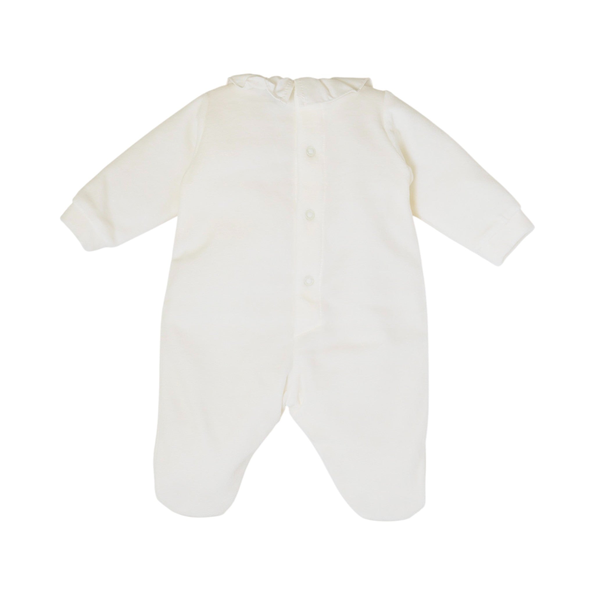 100% Virgin Wool Baby Romper, Vanilla Tortora IN2414/V
