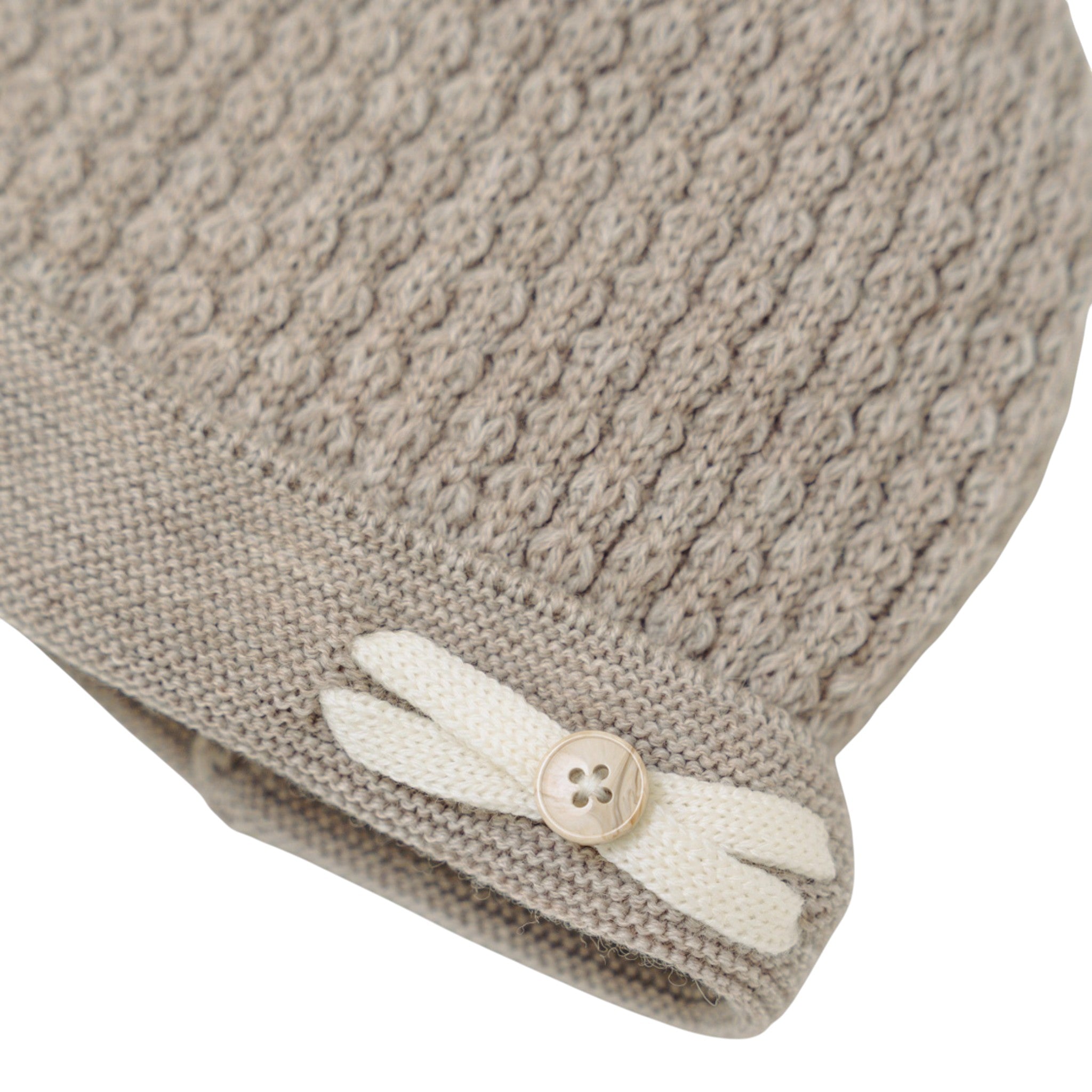 100% Virgin Wool Baby Hat, Tortora IN6371BT