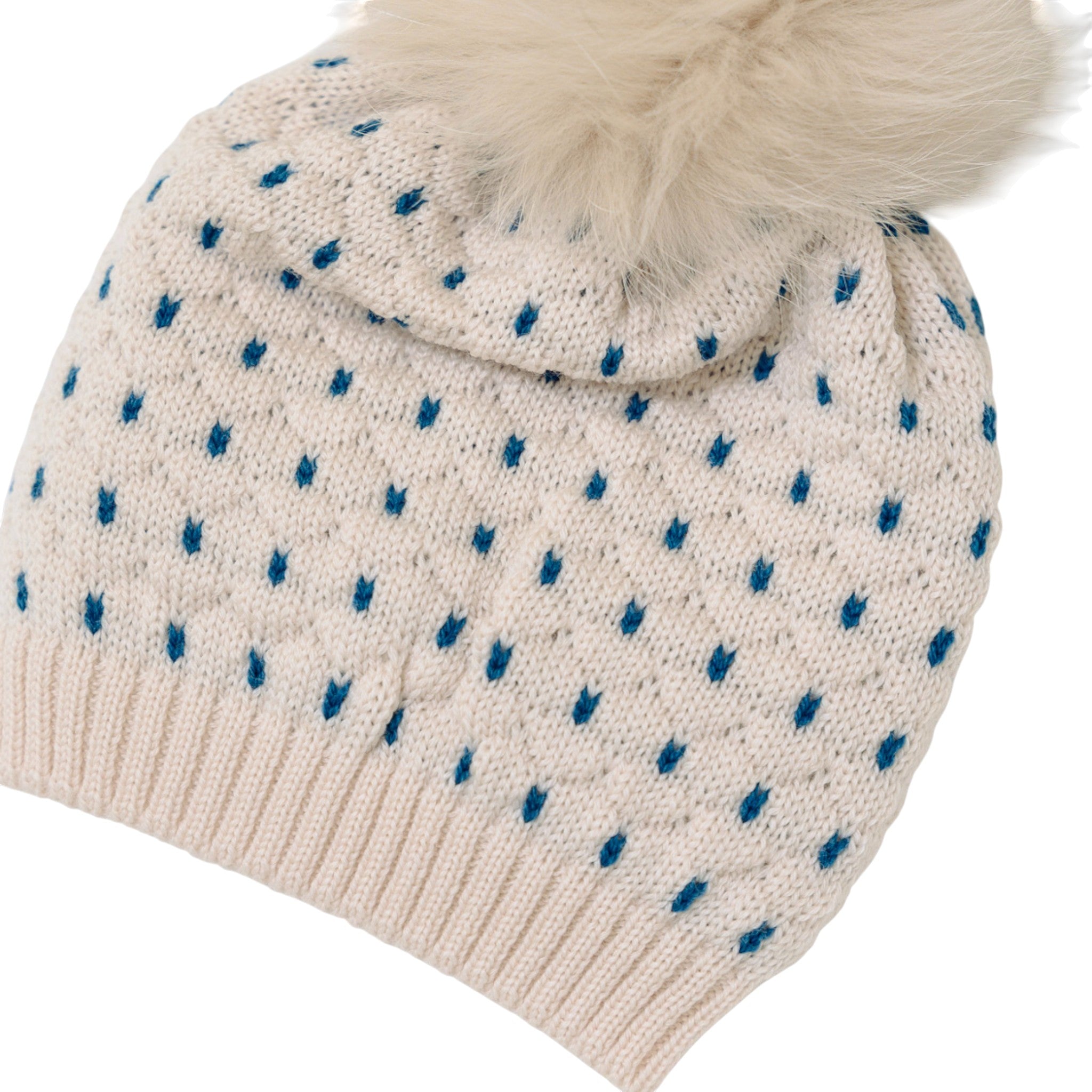 Baby Hat, 100% Virgin Wool, Natural Sapphire IN5071