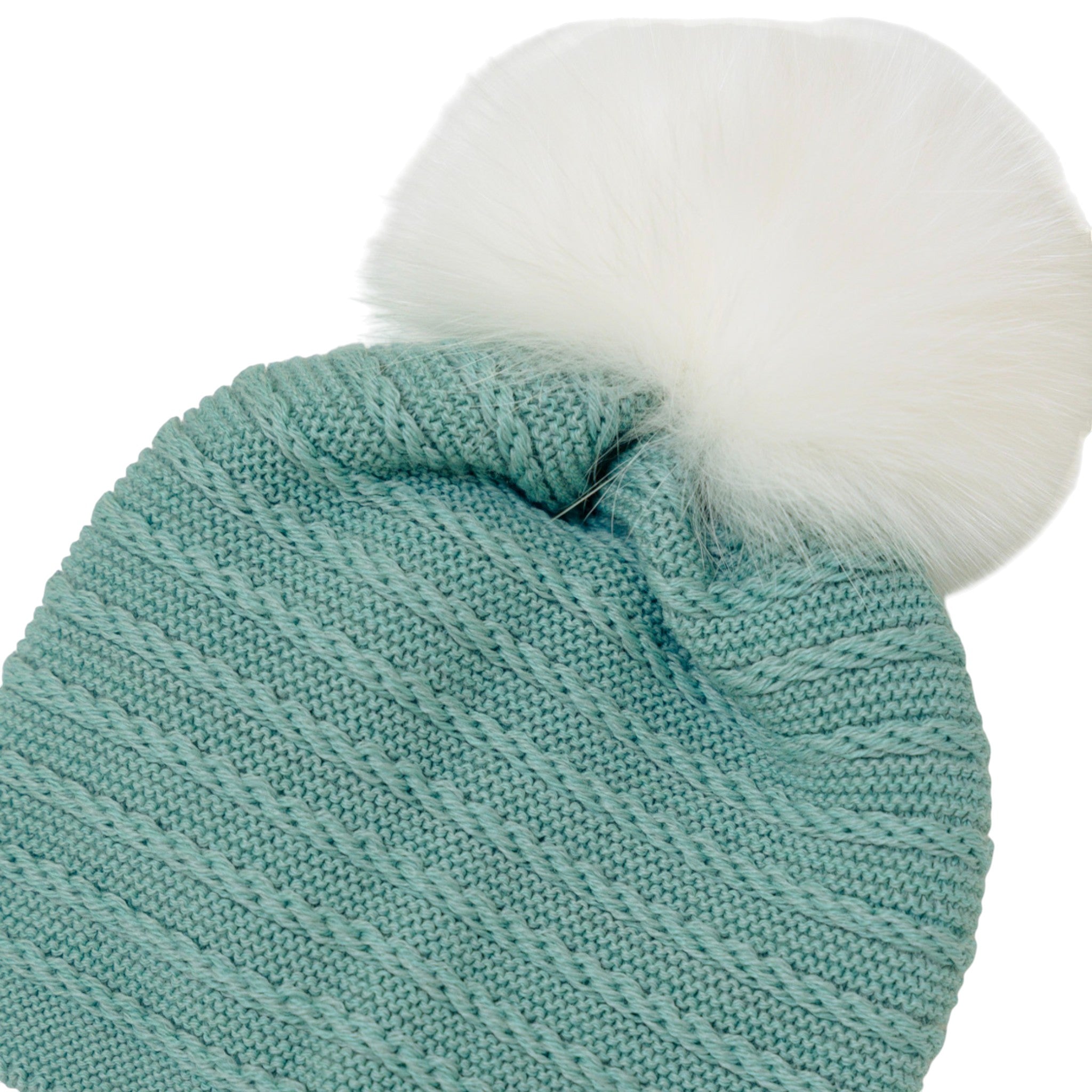 Baby Pon Pon Hat, 100% Virgin Wool, Sage Green IN6671