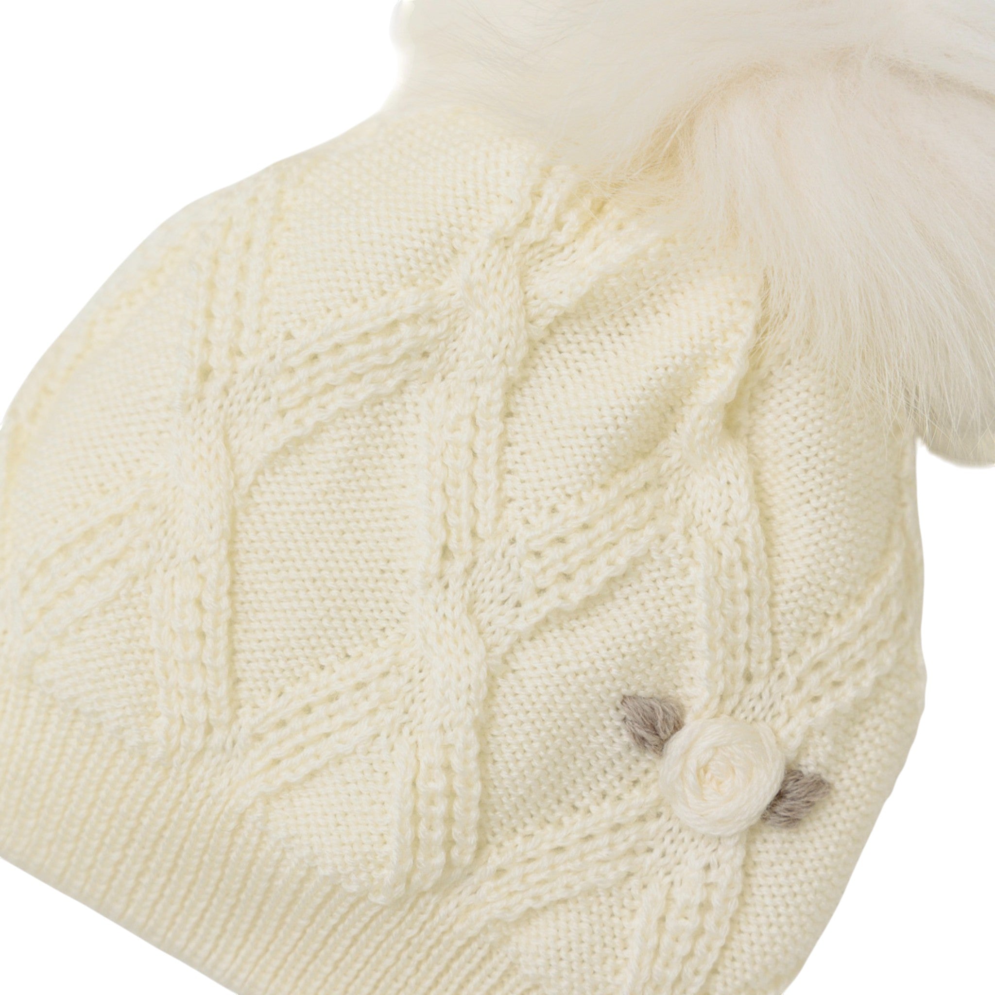 100% Virgin Wool Baby Hat, Vanilla Tortora IN2471/V