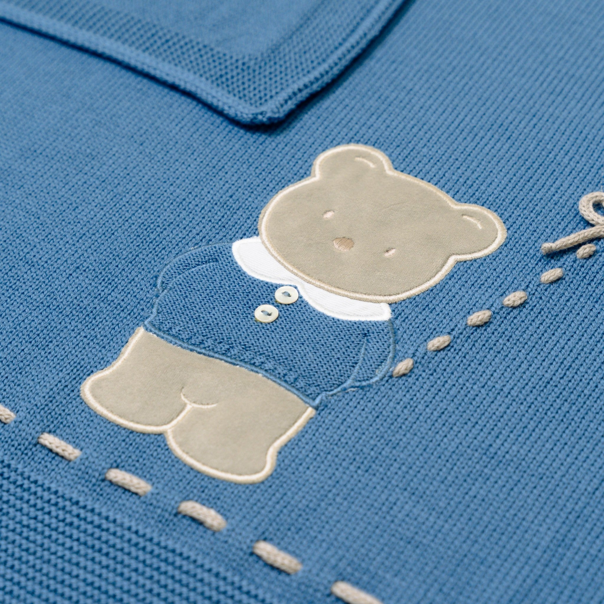 Baby Lord Teddy Bear Blue Pure Wool Blanket/140-A