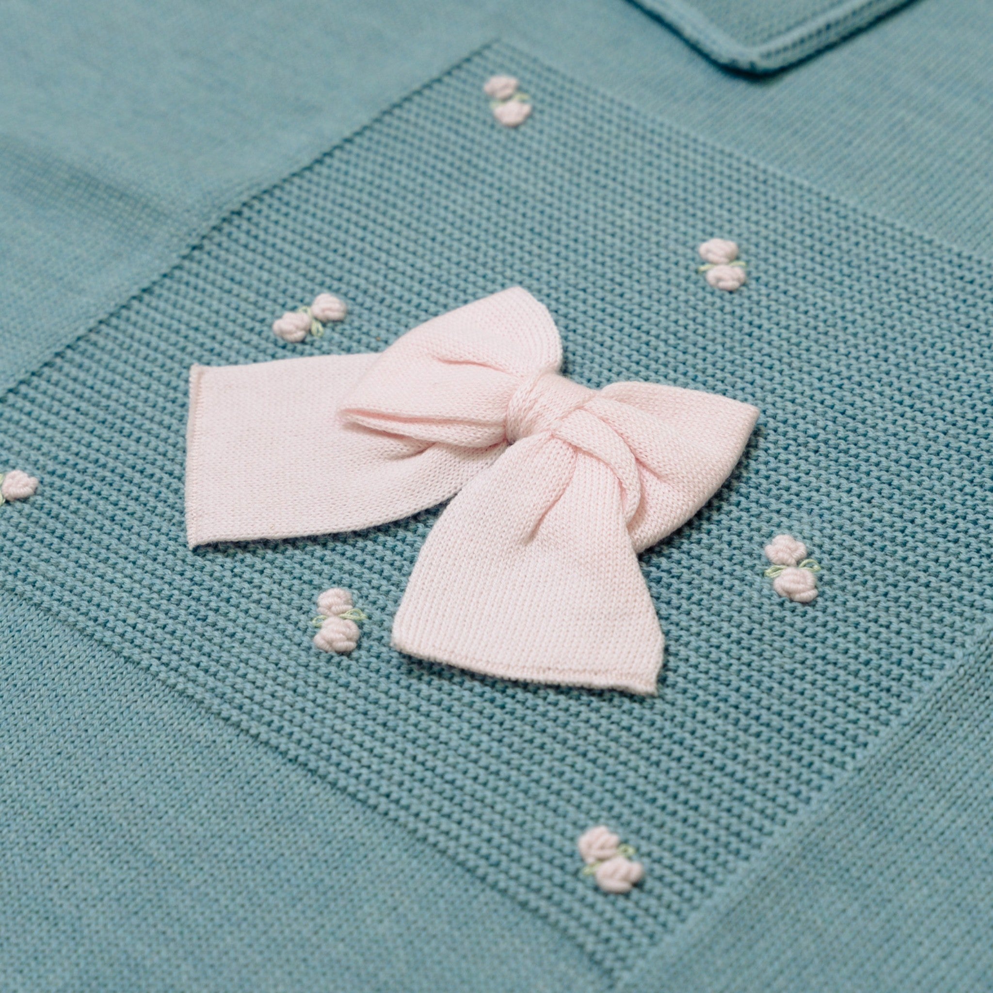 Roselline Baby Blanket, Green, ROSELLINE/104-V