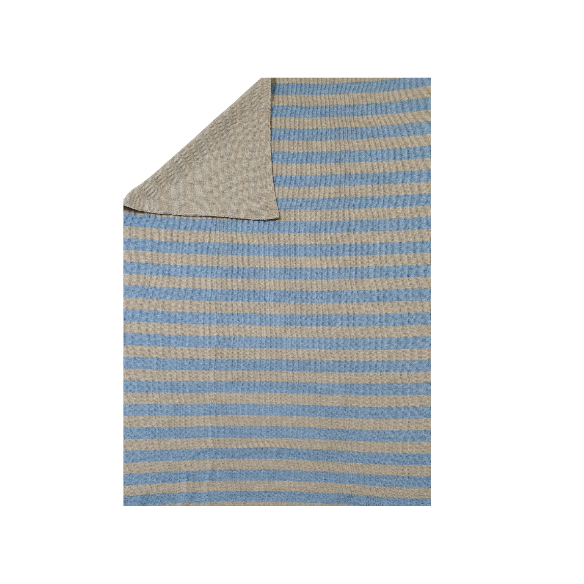 Baby Lord 109/A Pure Wool Blue Striped Blanket