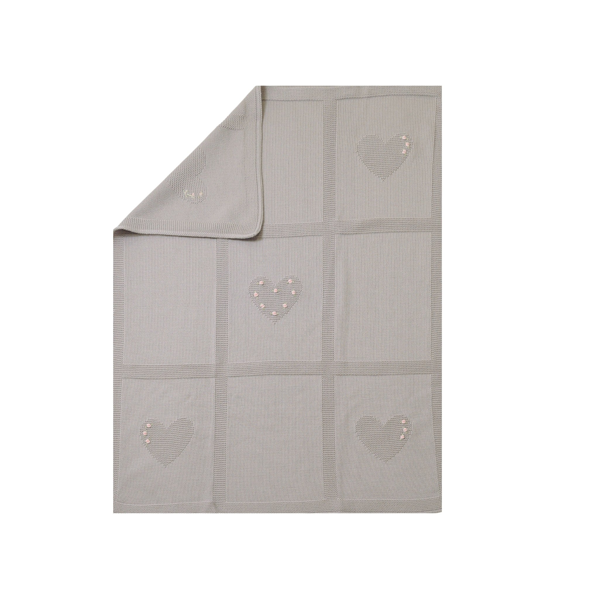 Love Flower Baby Blanket, Dove Grey, LOVE FLOWER 143/T