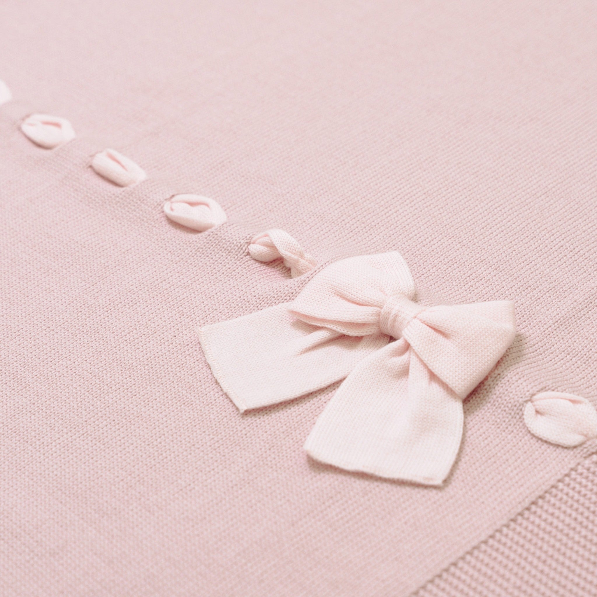 BABY LORD 100% Pure Wool Romantic Bow Blanket