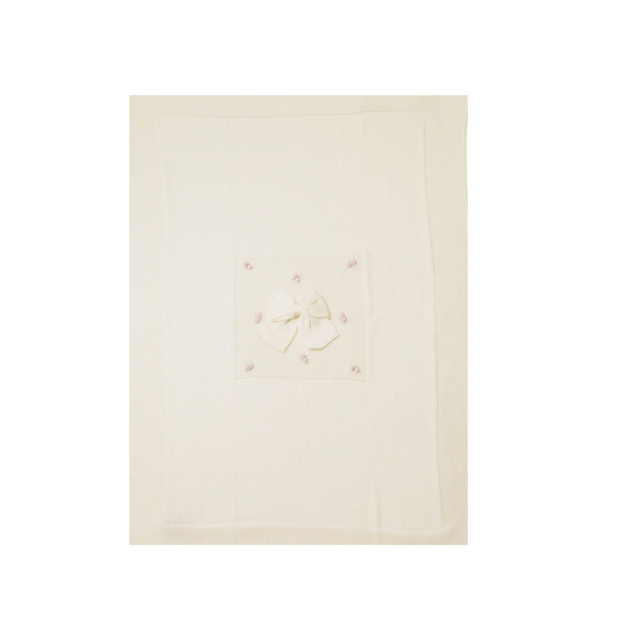 Roselline Baby Blanket, Cream, PANNA ROSELLINE/104