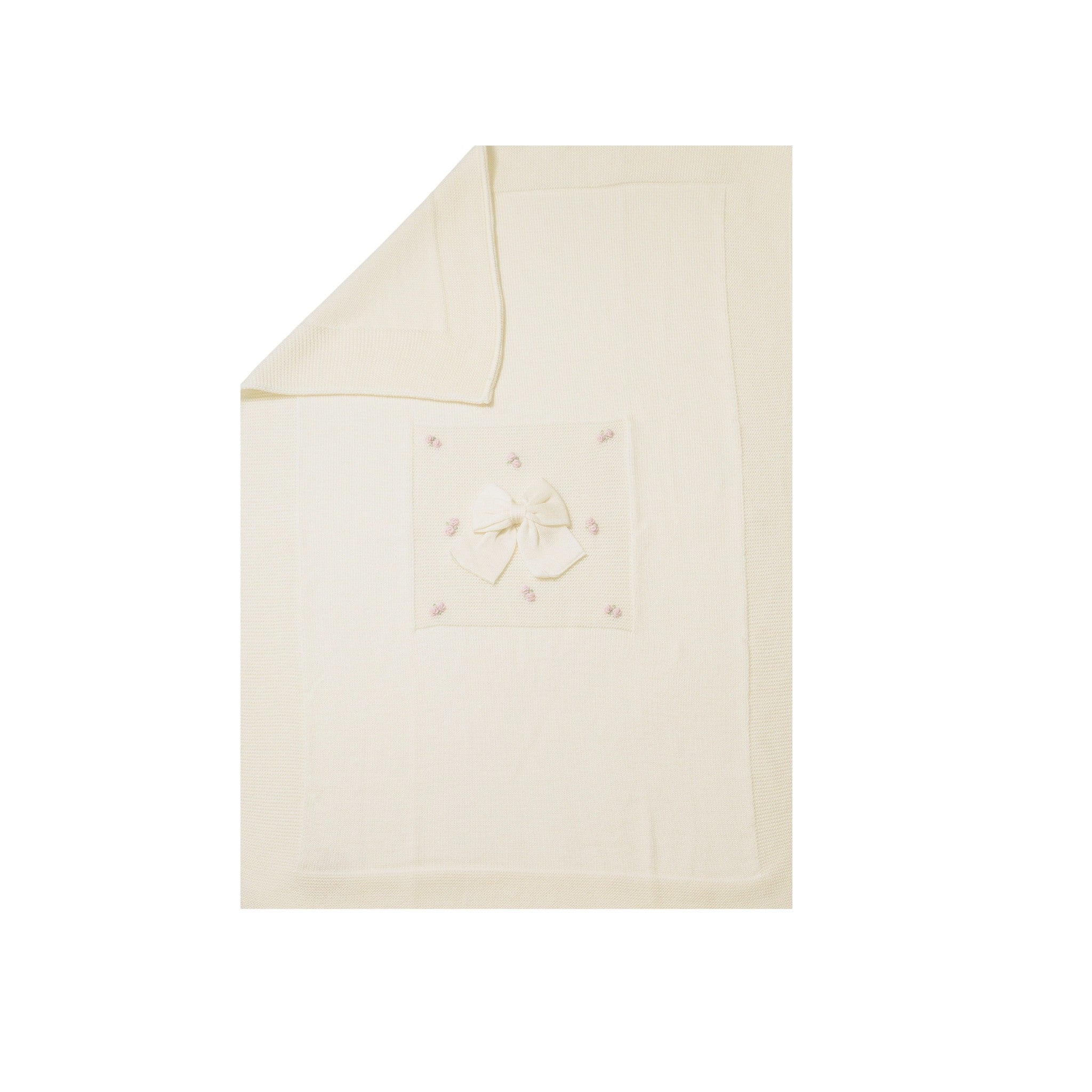 Roselline Baby Blanket, Cream, PANNA ROSELLINE/104