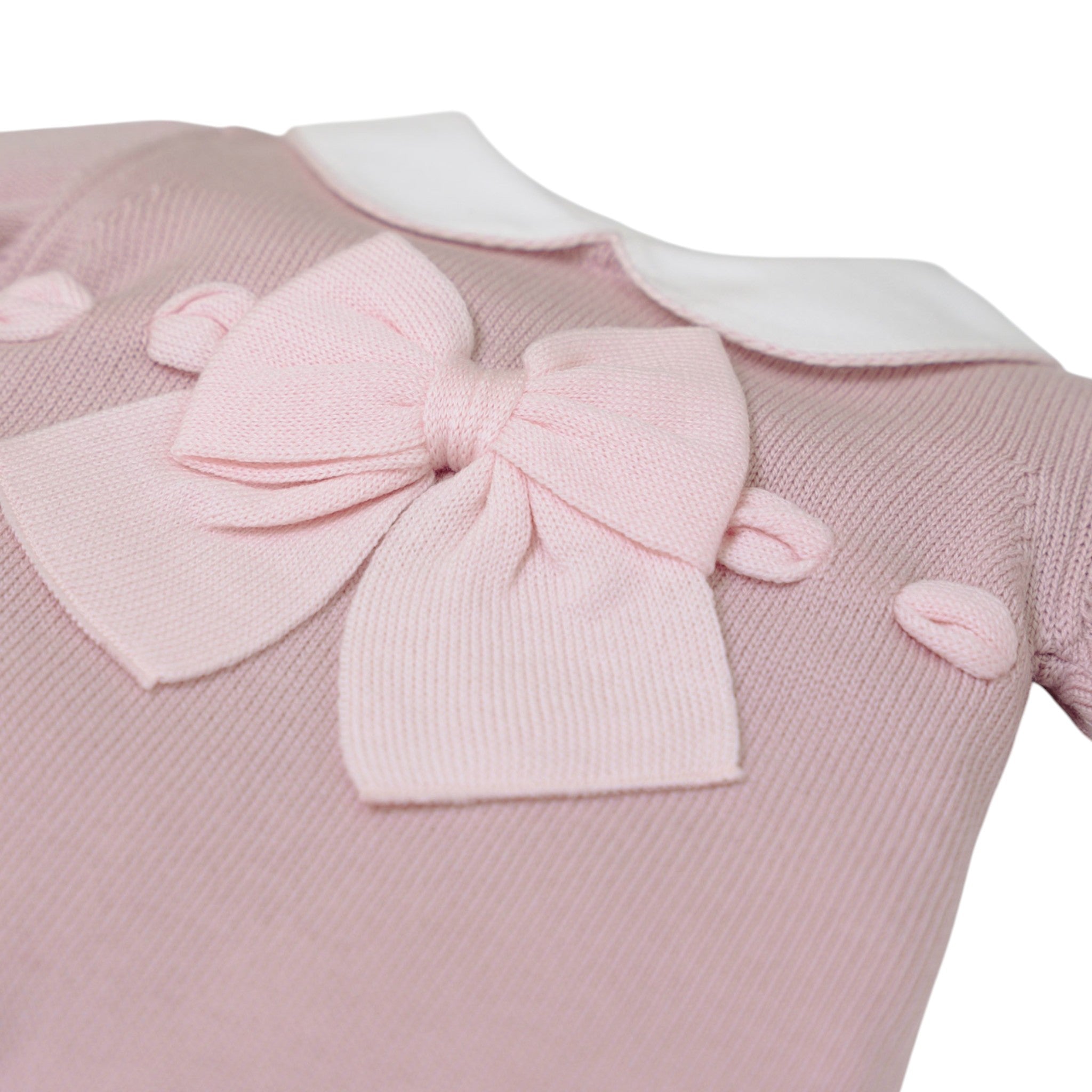 Baby Lord 345 Pure Wool Romantic Bow Romper