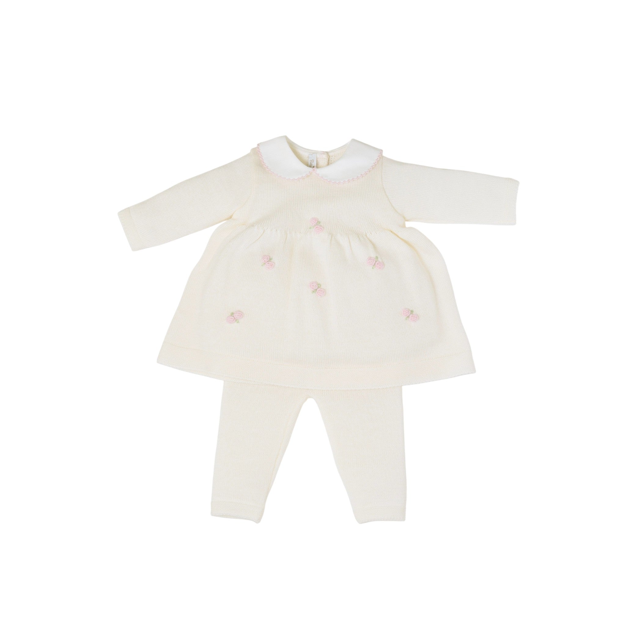 Roselline Newborn Baby Girl Outfit, Cream, ROSSELLINE/432