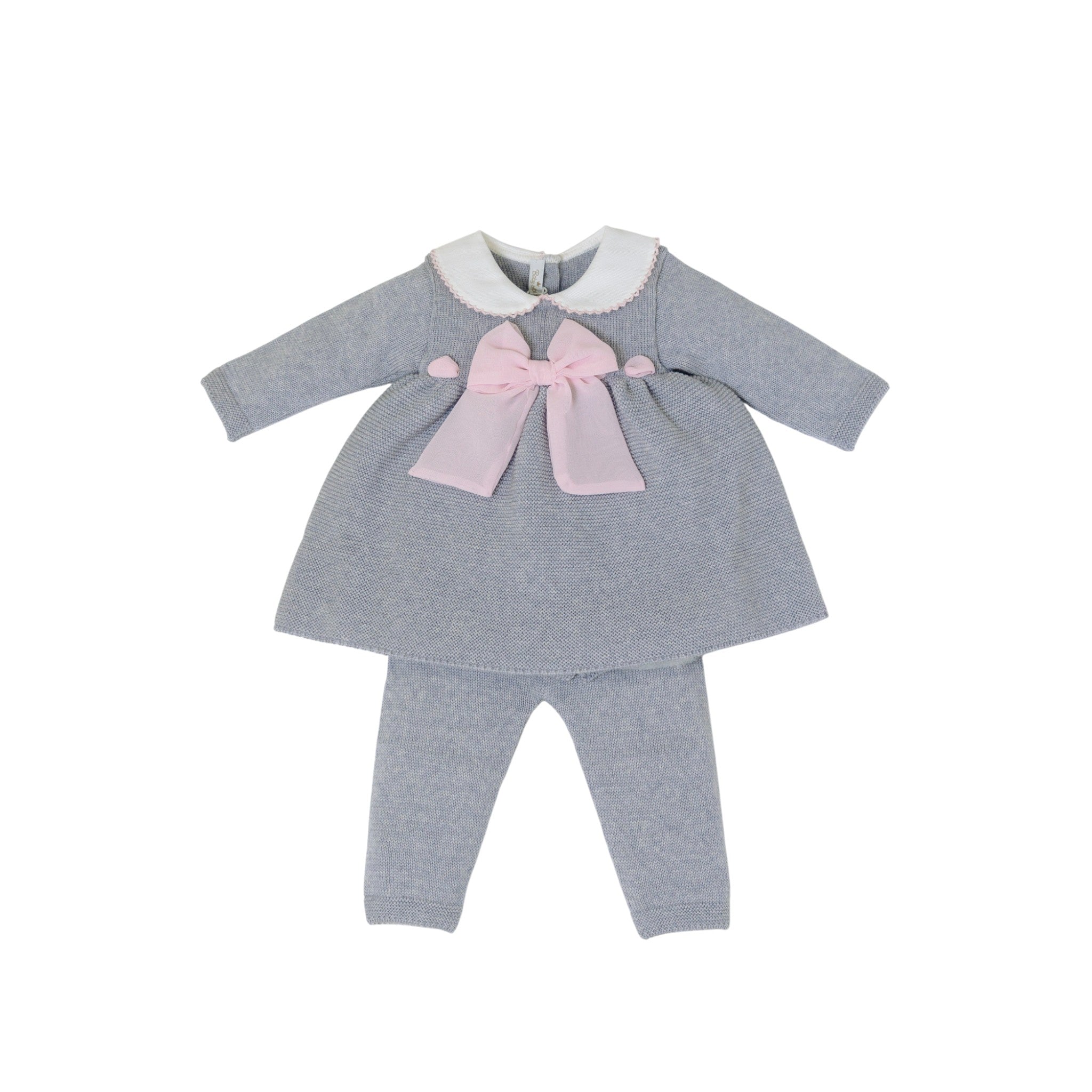 Baby girl's newborn outfit, Heart in cady, Grey, CUORE/404