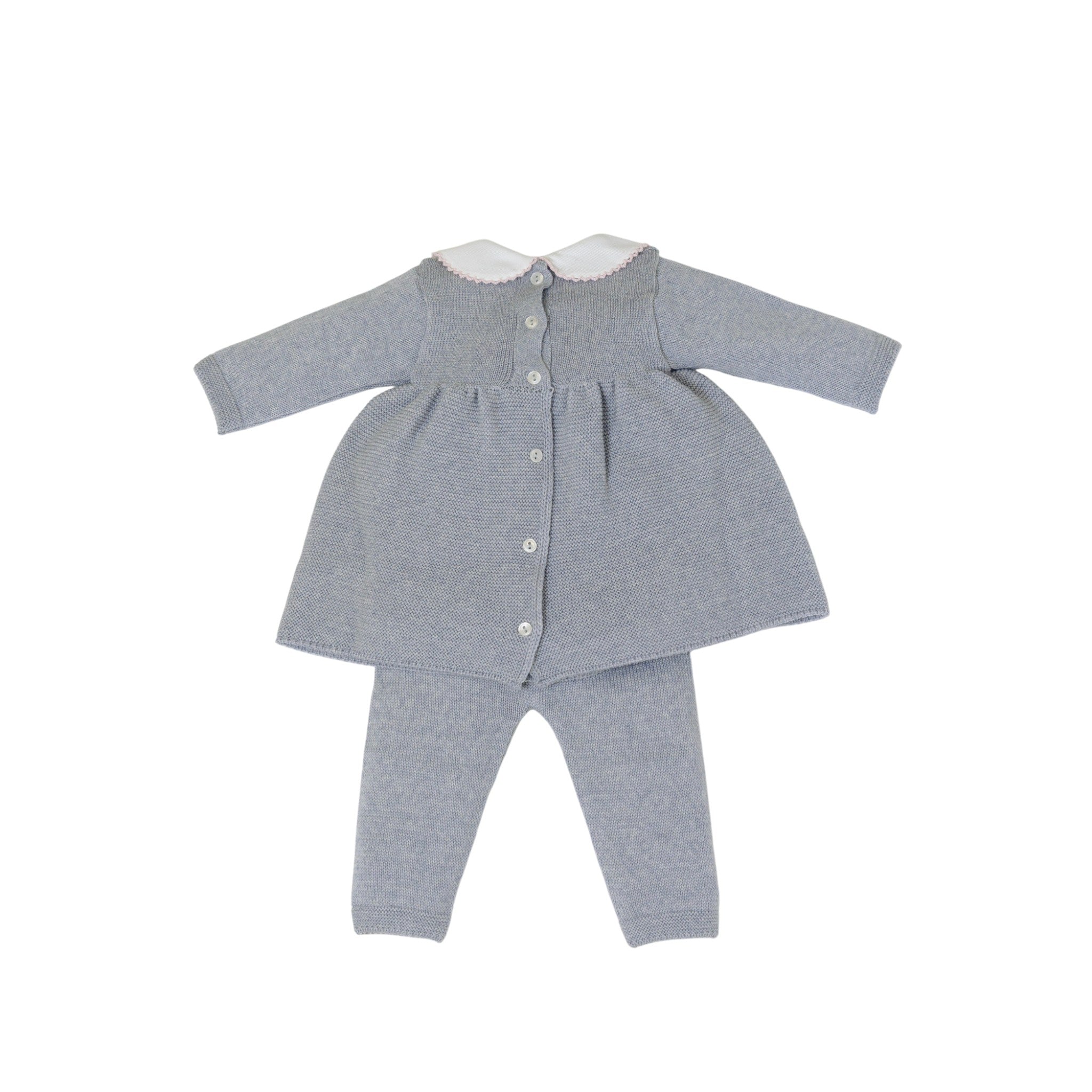 Baby girl's newborn outfit, Heart in cady, Grey, CUORE/404