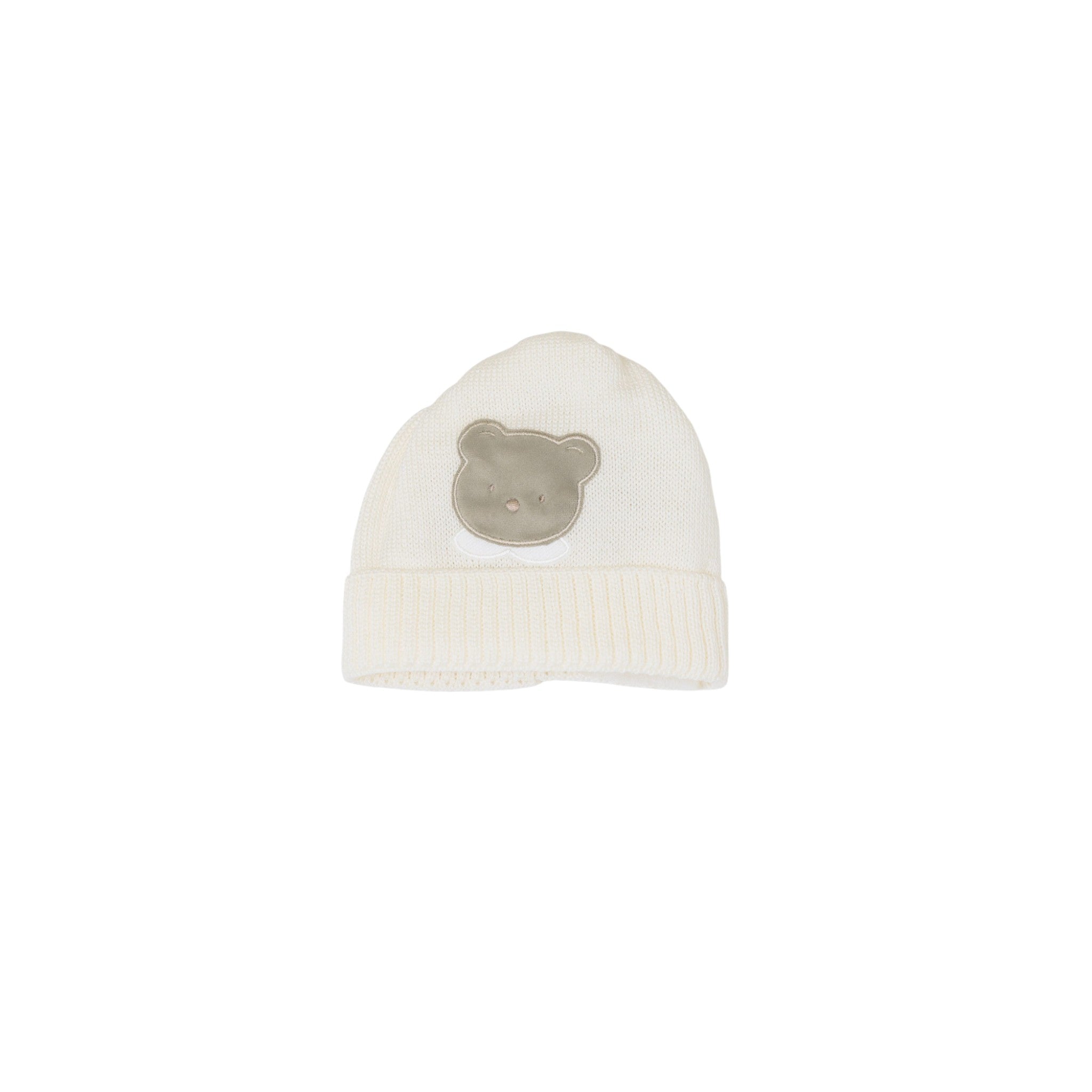 Teddy Bear Hat for Newborns, Cream, TEDDY BEAR/606