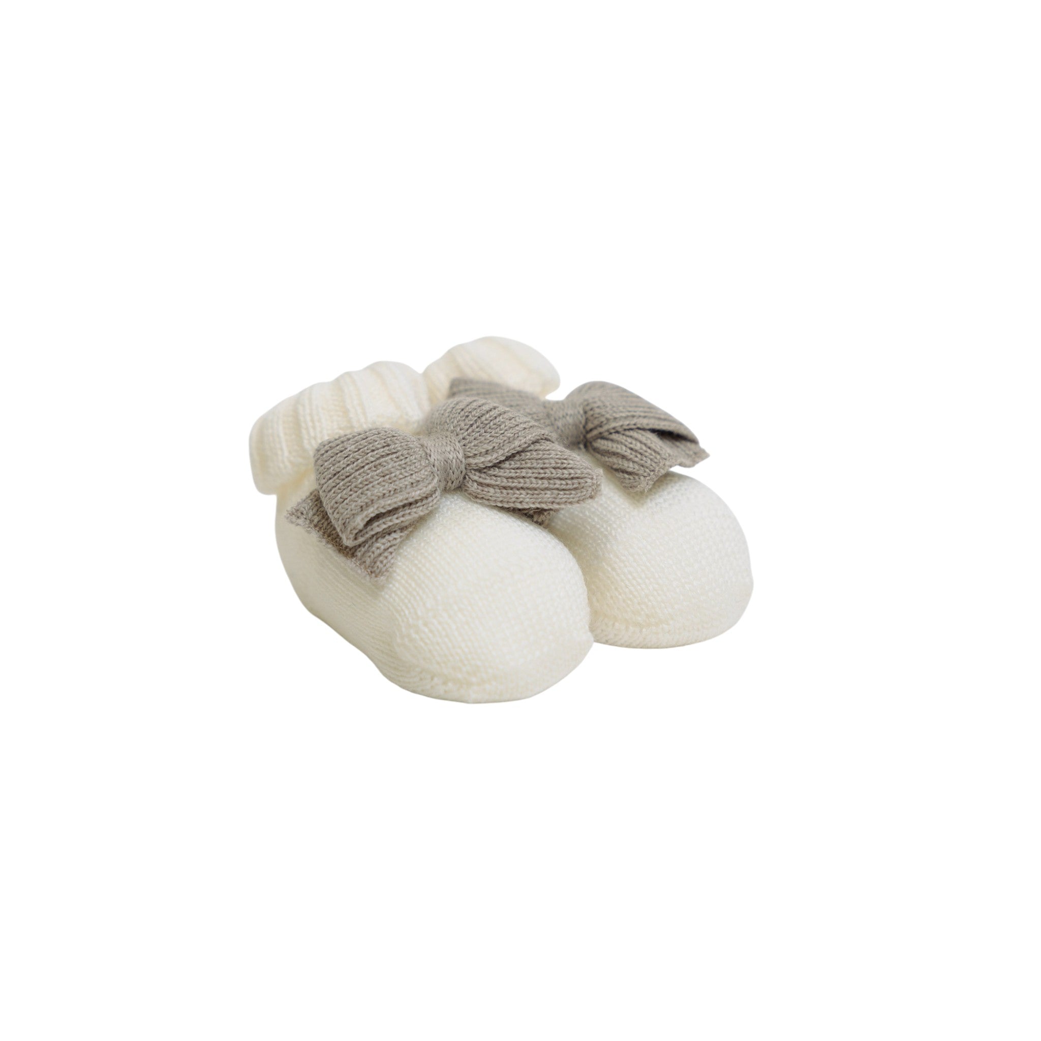 Baby booties, Newborn, Cream, PANNA FIOCCHI/707
