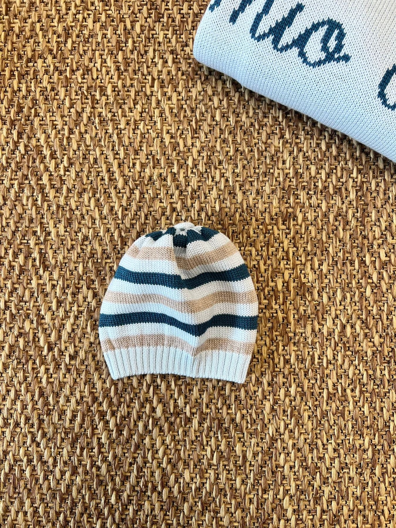 Cuffia in lana cielo Pom Pom Neonato Cielo IG5471PL/C