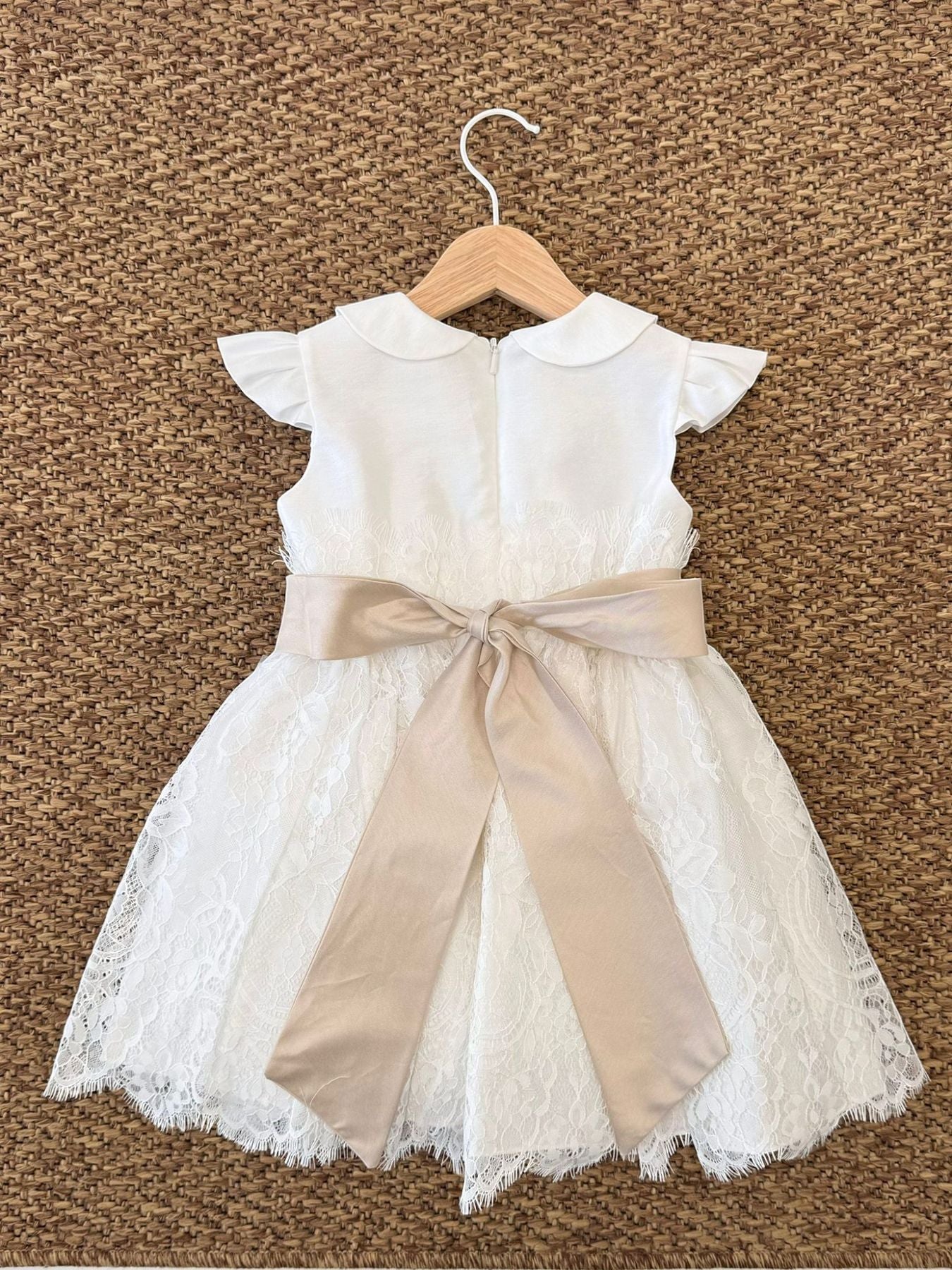 Abito Cerimonia Pizzo Bimba BIANCO FB073 - NANU' BABY