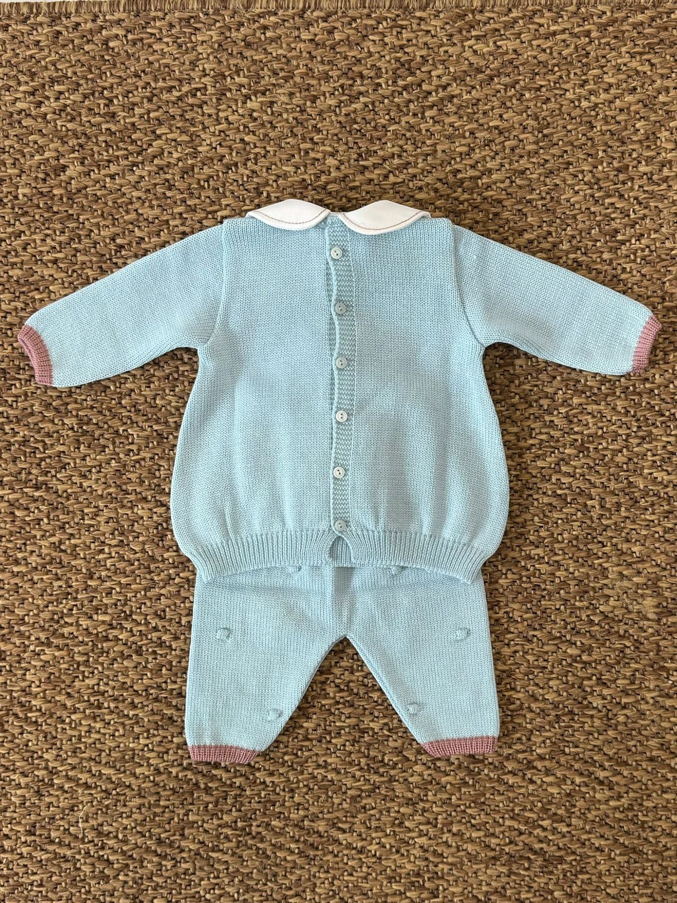 Completo nascita Campanelle e fiocco in velluto Neonata VERDE IG1519