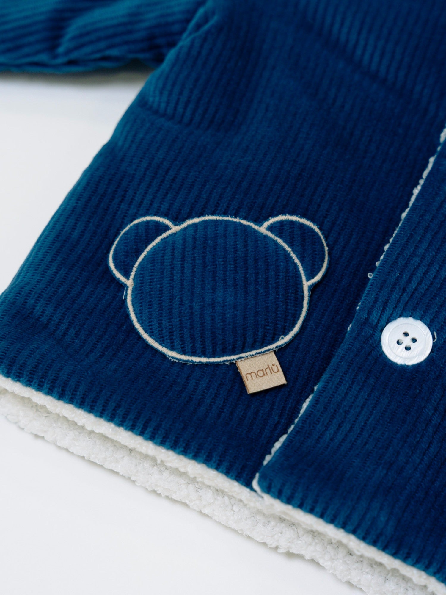 Cappottino con Cappuccio Orsetto Bimbo ZAFFIRO IN5940/Z - NANU' BABY