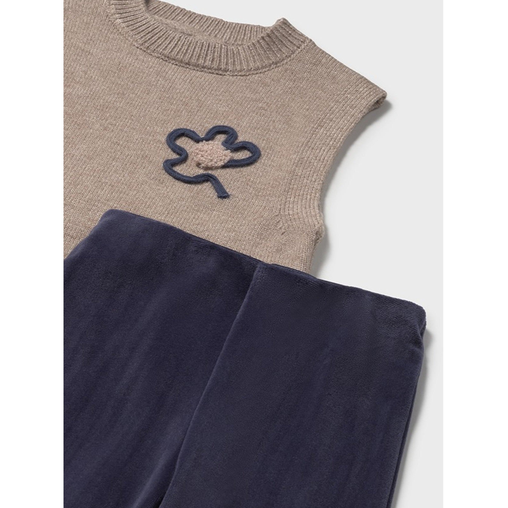 Completo Pantalone gilet tricot Bimba Blu 2596/48 -  NANU' BABY