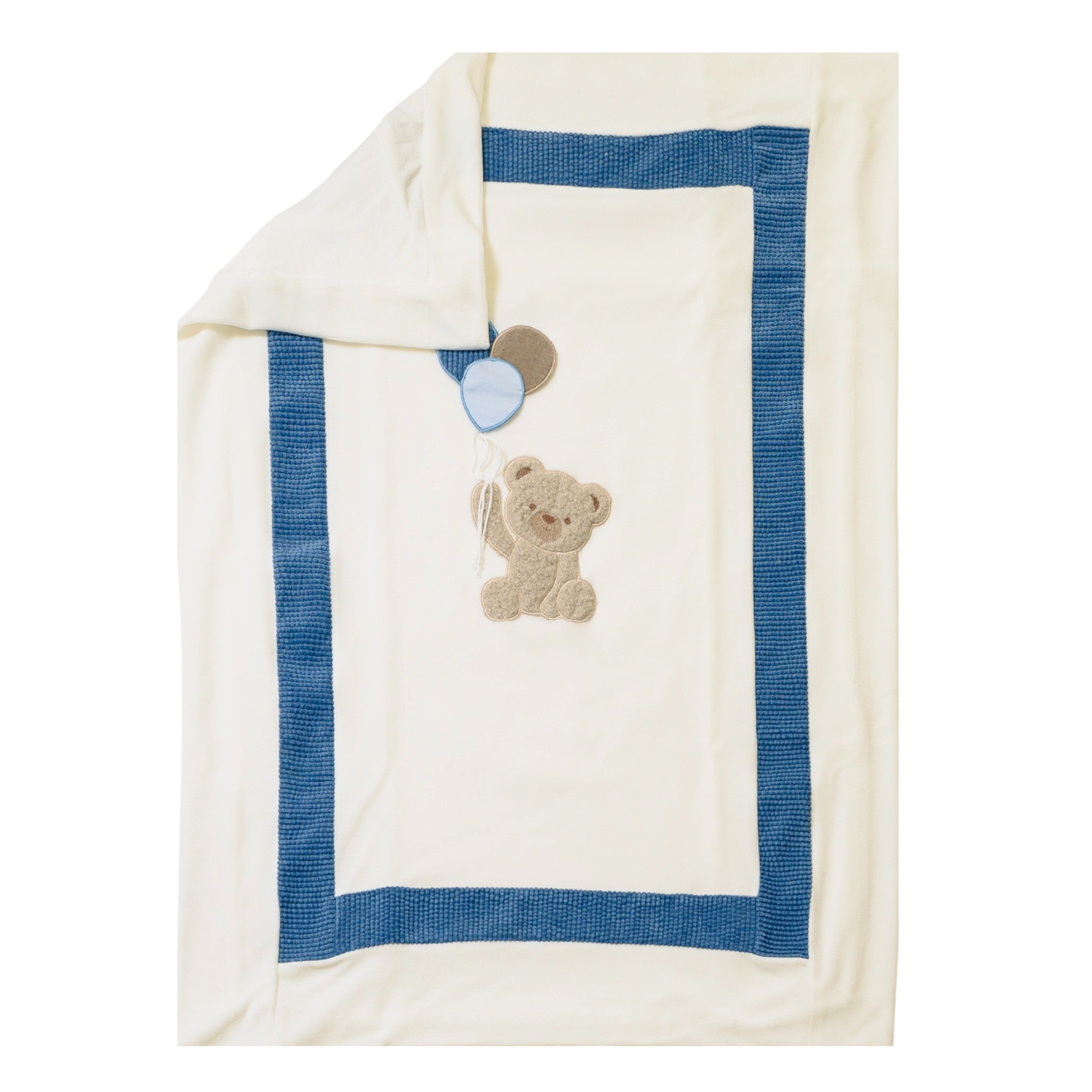 Baby Blanket, Blue Chenille, SARTORIA DEI PICCOLI (code LC1110)